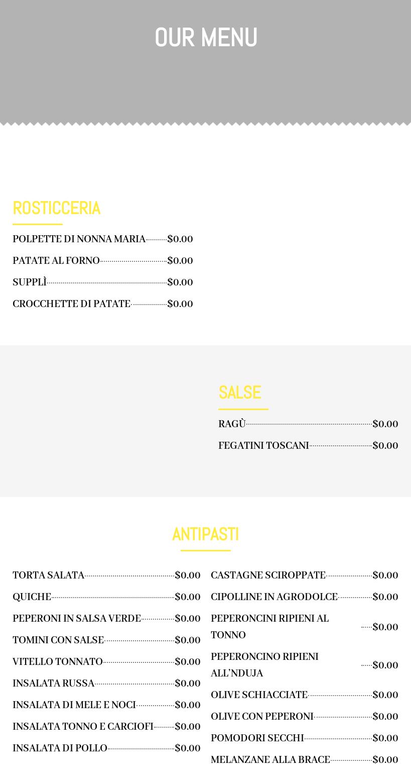 Budda's Bakery & Breakfast Menu