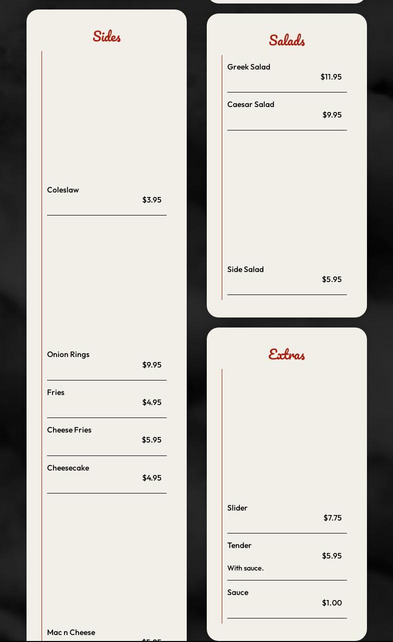 Crazy D's Hot Chicken Menu