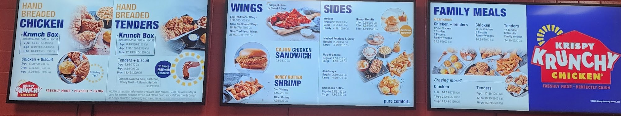 Krispy Krunchy Chicken Menu