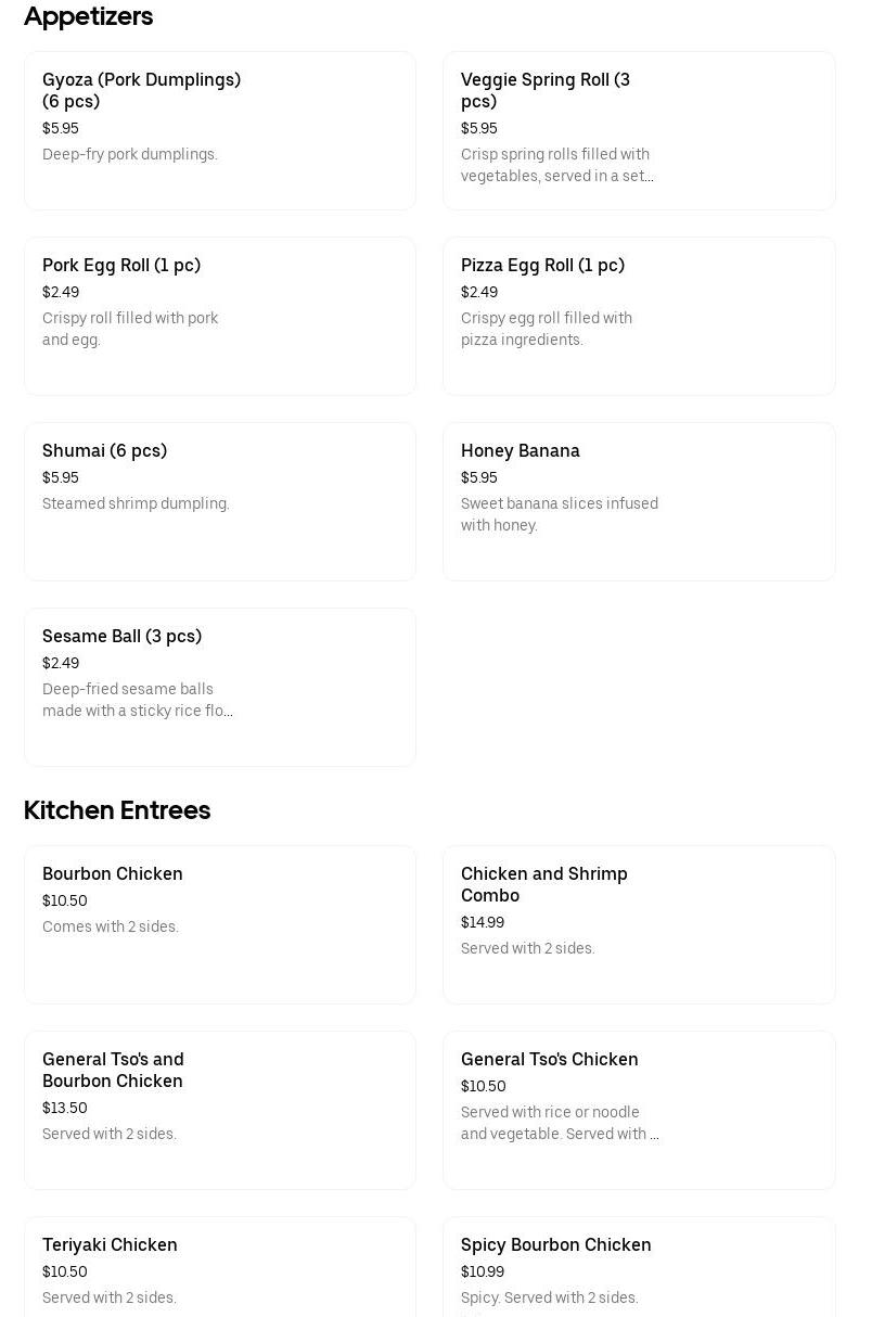 Suki Hana of City Creek Inc Menu