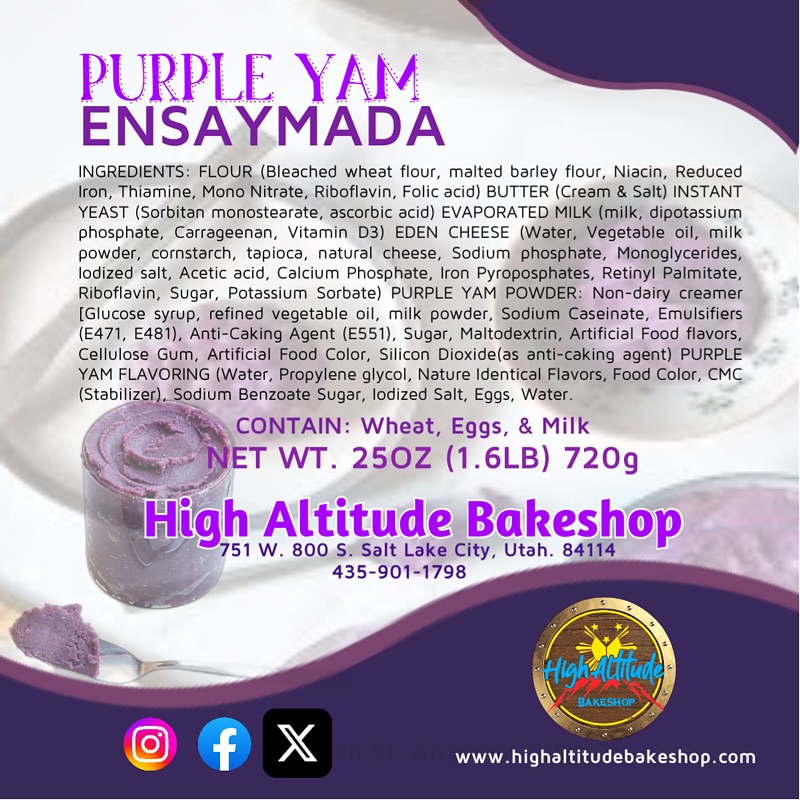 High Altitude Bakeshop Menu