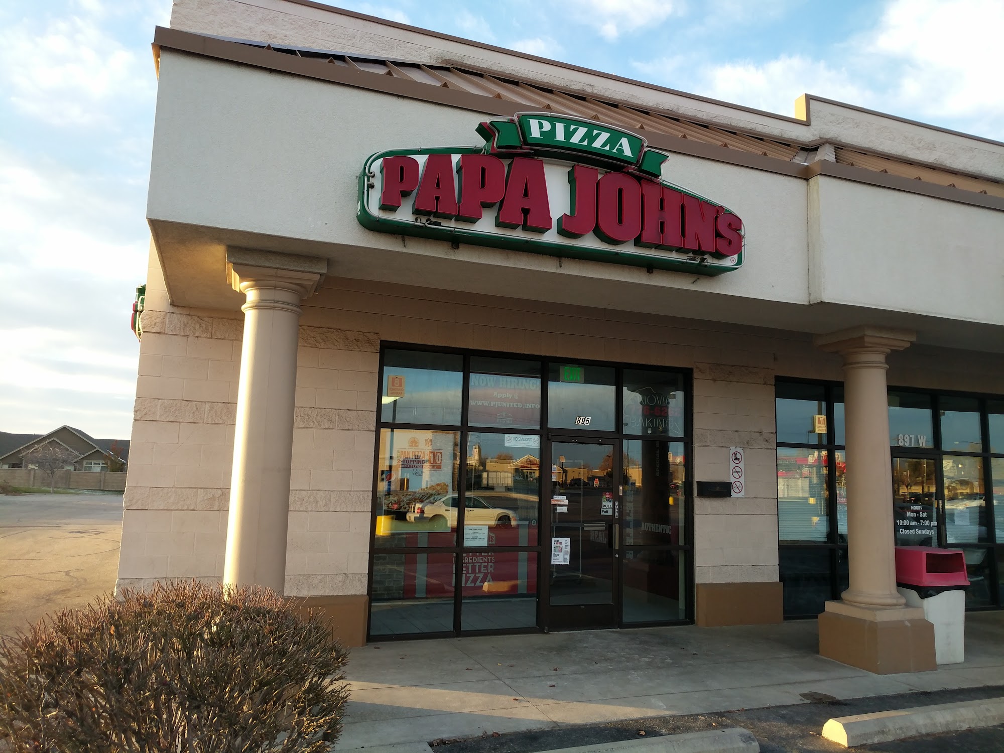 Papa Johns Pizza Menu