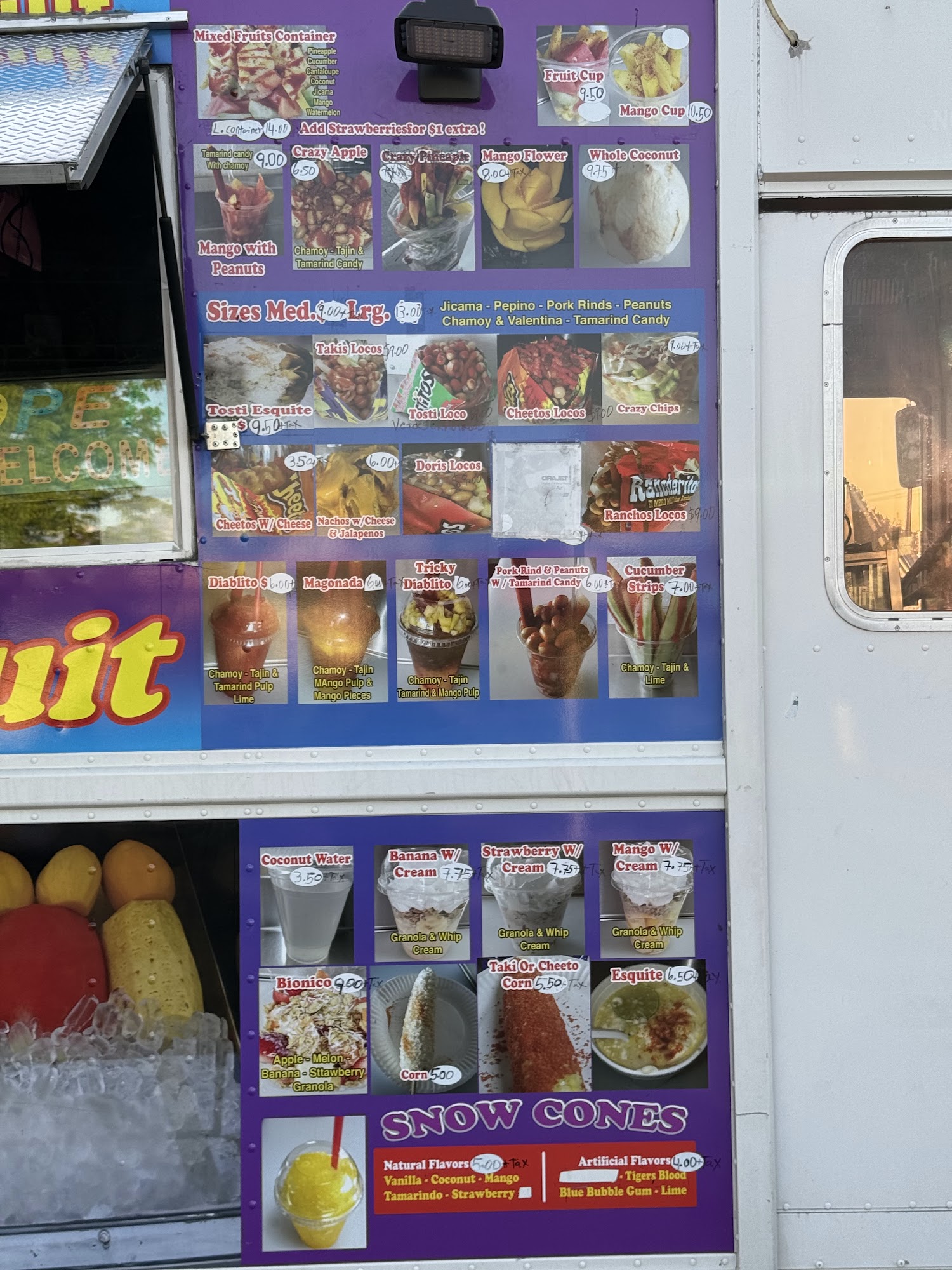 Gonzalez Fresh Fruit Menu