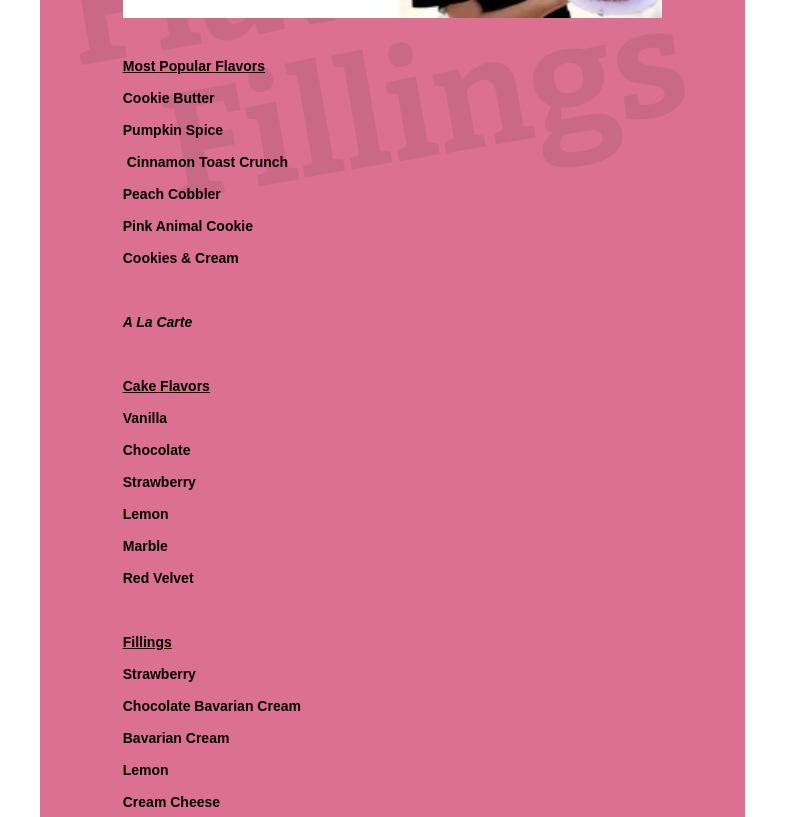 Sprinkle Me Frosted Menu