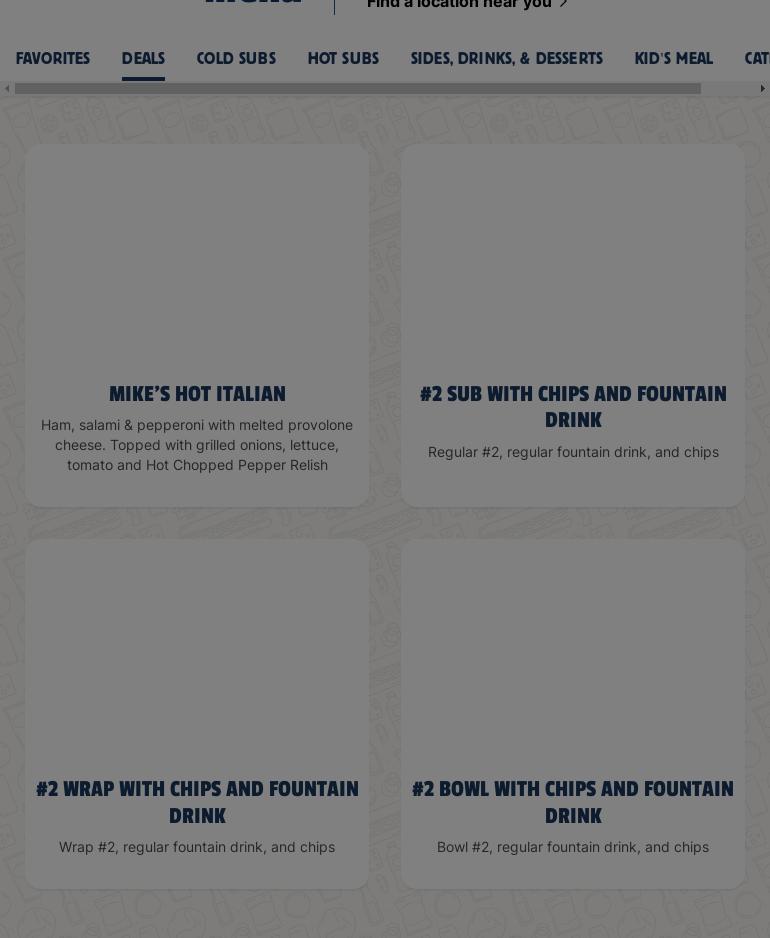 Jersey Mike's Subs Menu