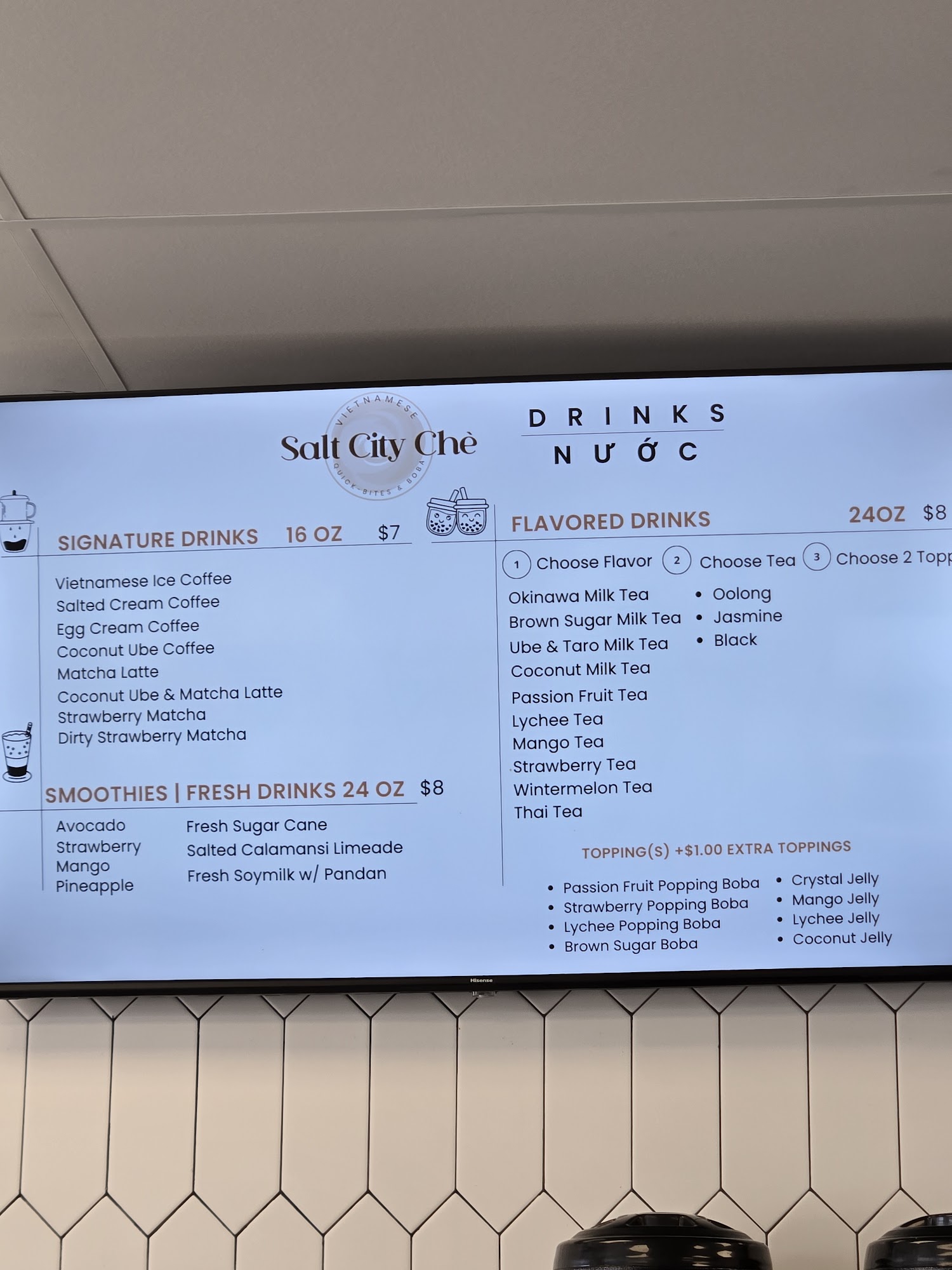 Salt City Chè Menu