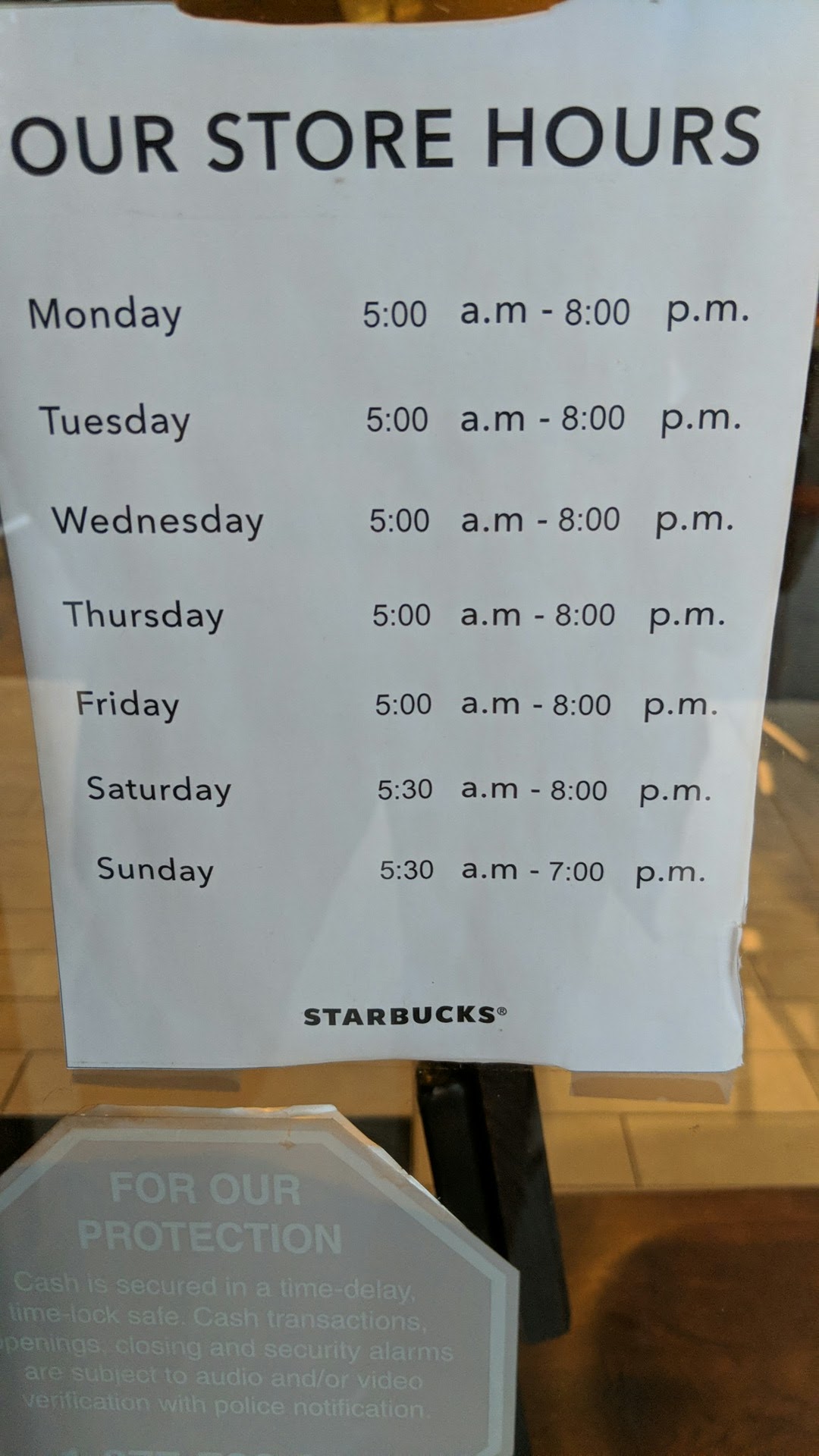 Starbucks Menu