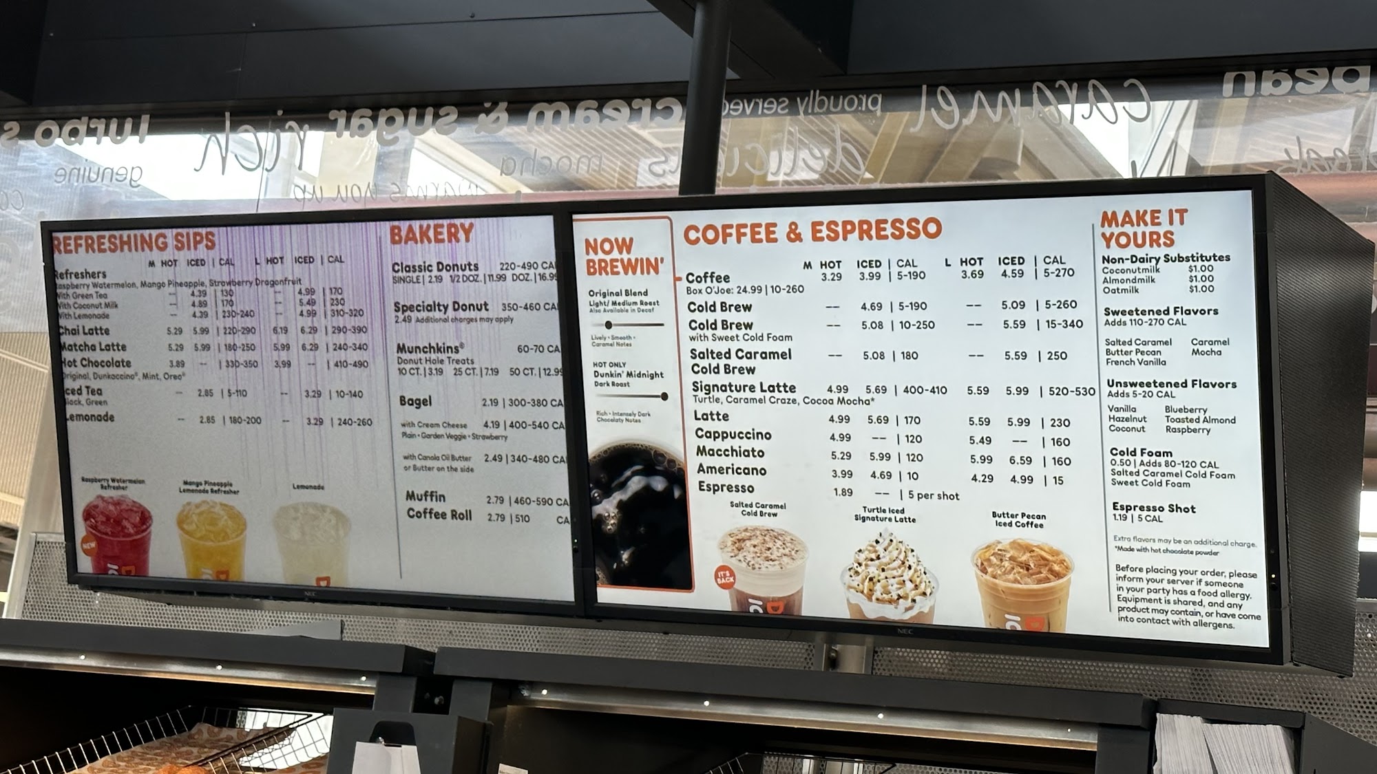 Dunkin Donuts Express Menu