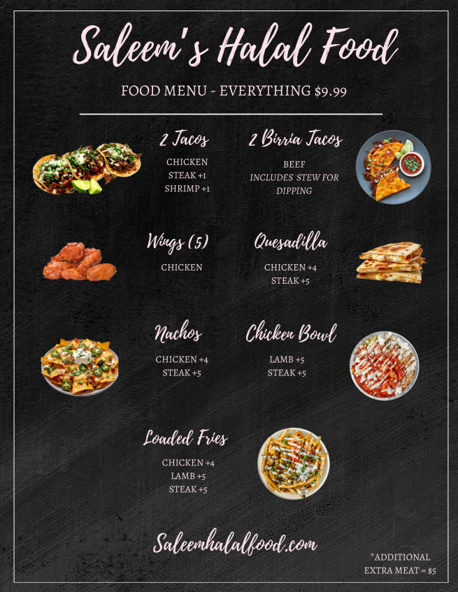 Arlington Beer Garden Menu