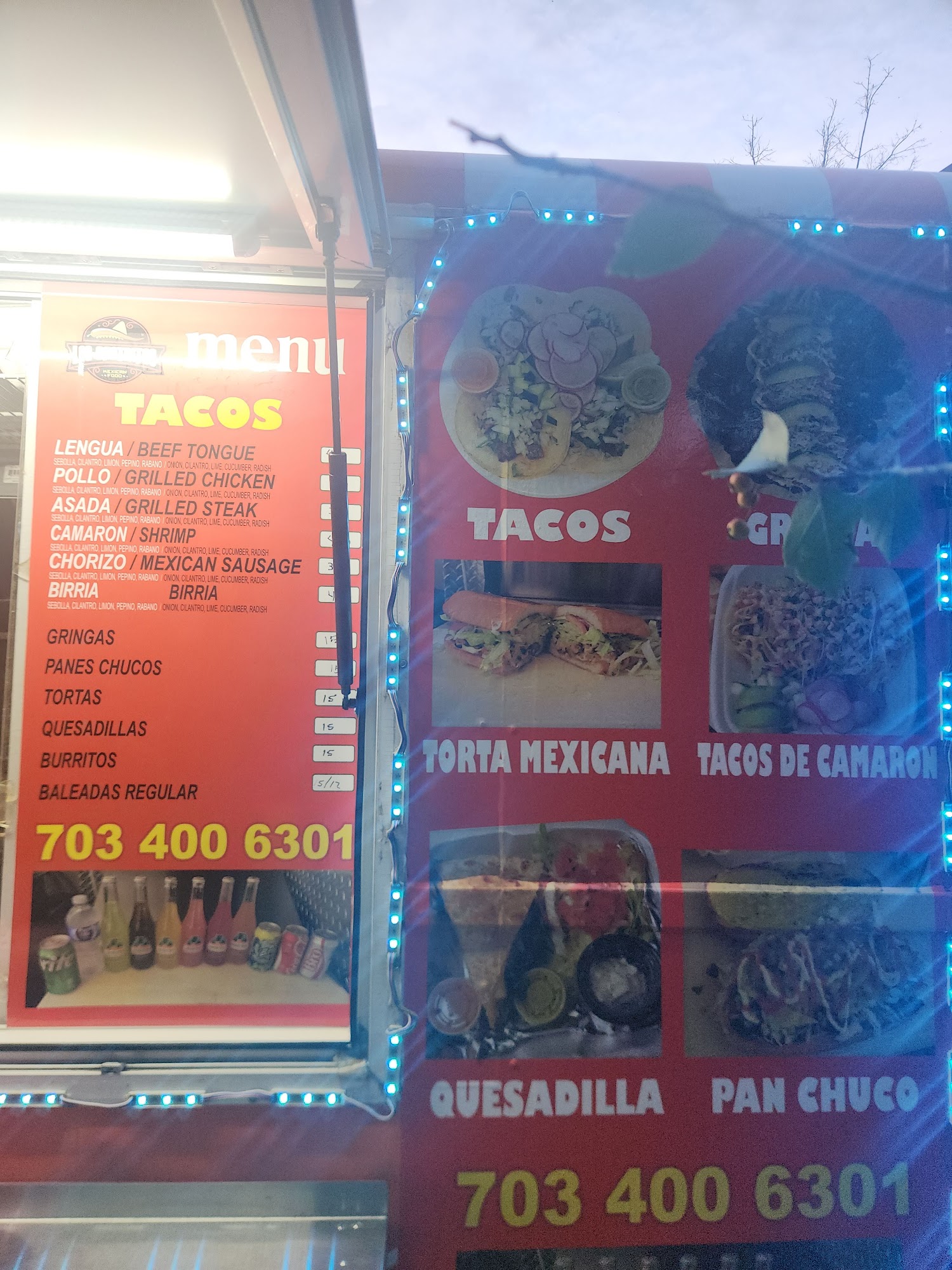 Picamas Food Truck VA Menu