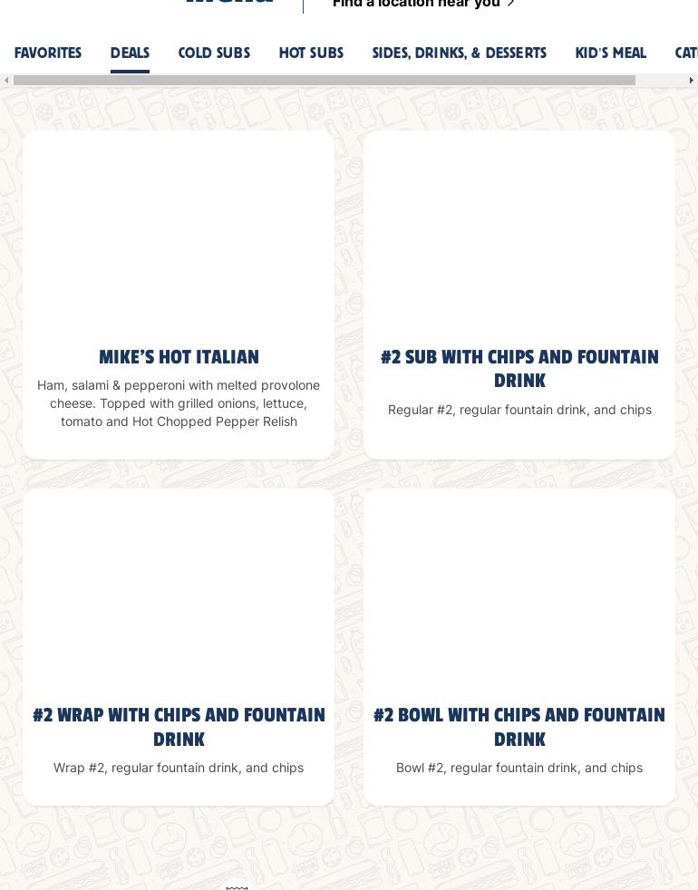 Jersey Mike's Subs Menu