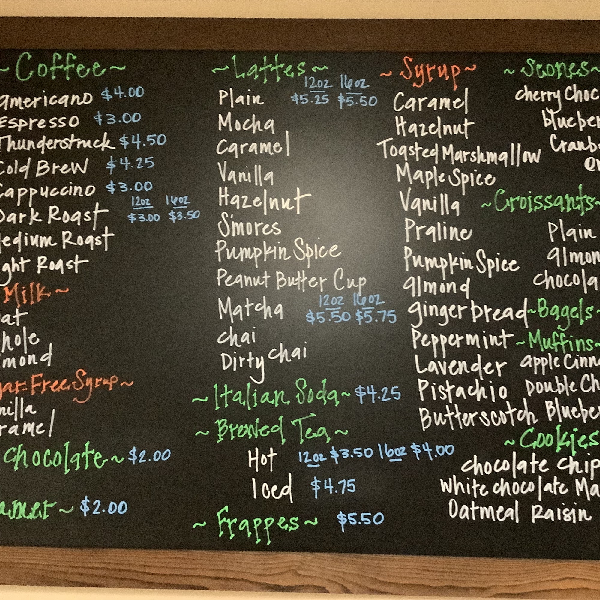 Classic Coffee,Tea and Books Menu