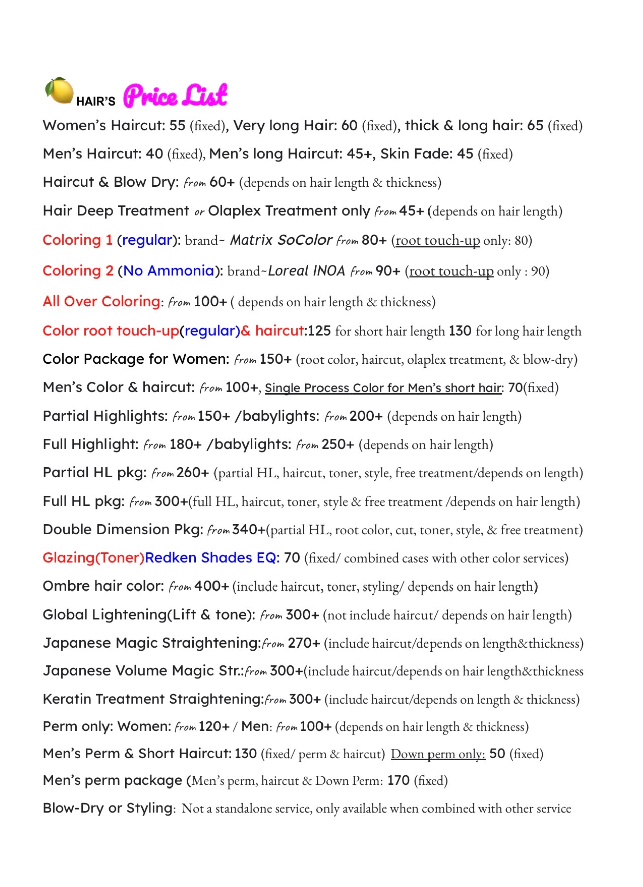 Lemon Hair 13920 Metrotech Dr suite 6, Chantilly Virginia 20151