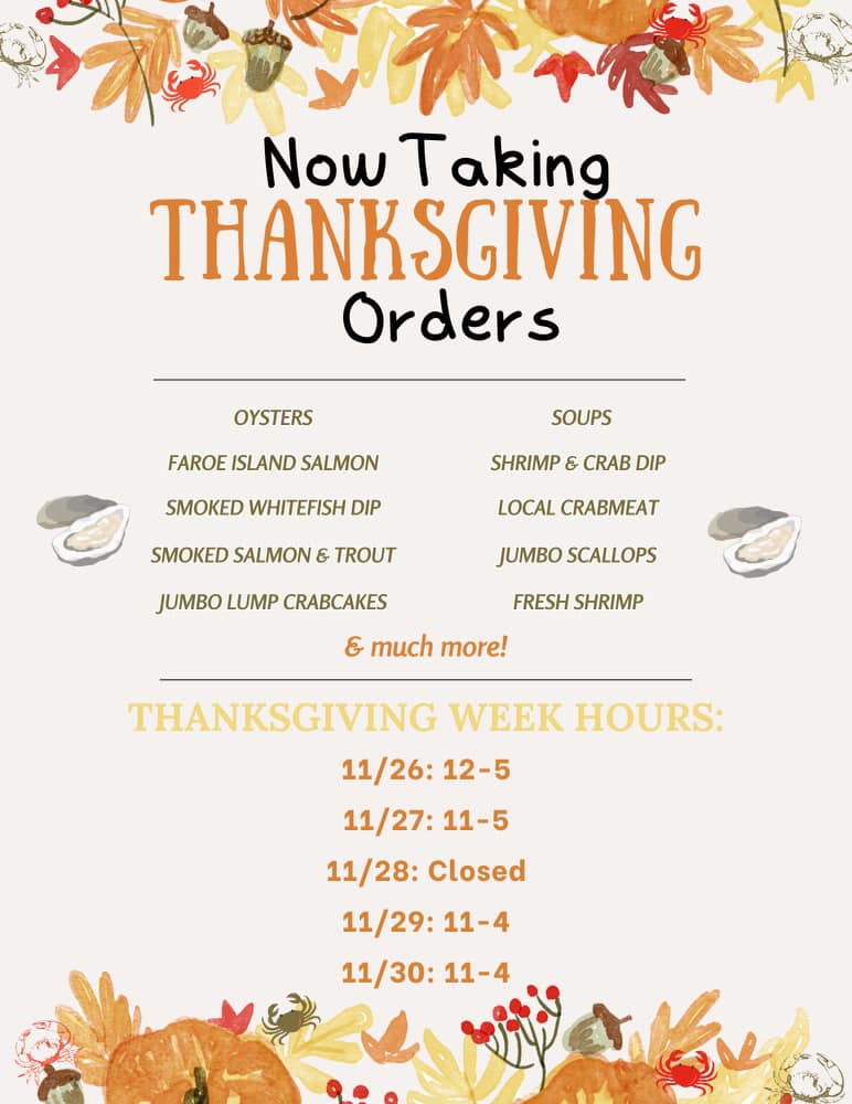 Anderson's Seafood & Catering Menu