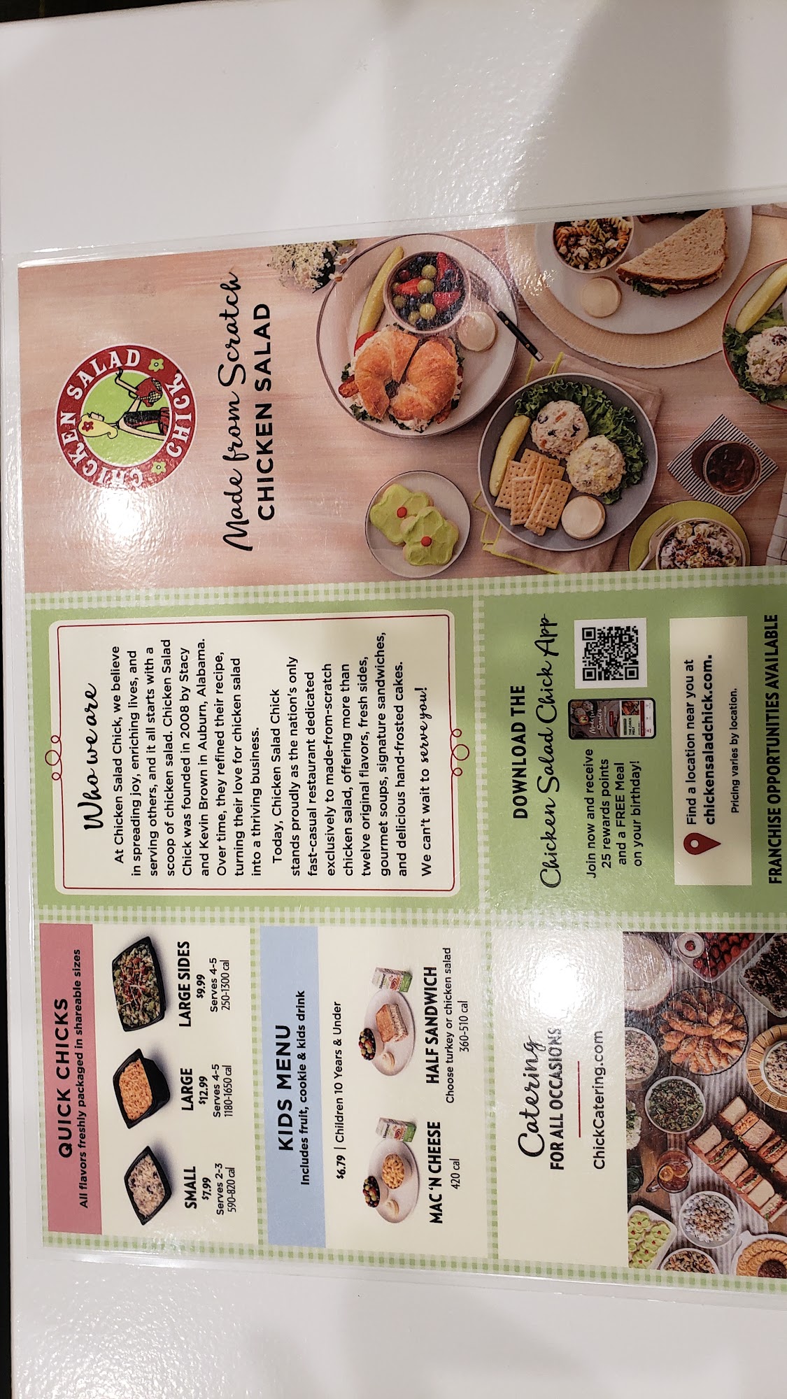 Chicken Salad Chick Menu