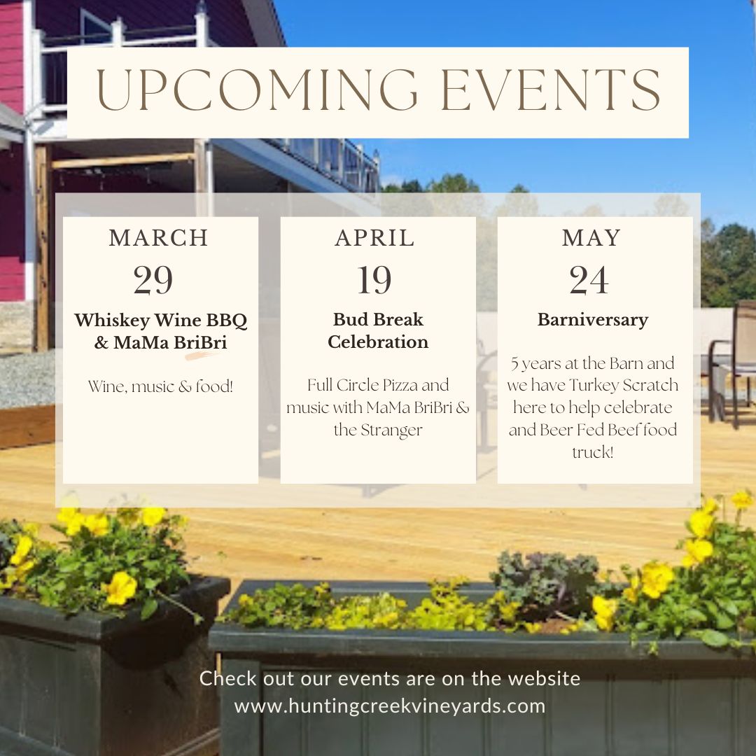 Hunting Creek Vineyards Menu