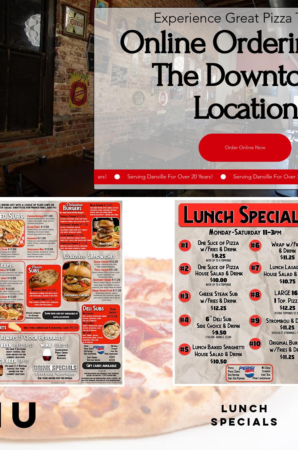 Dell'Anno's Pizzeria (Martinsville Hwy.) Menu