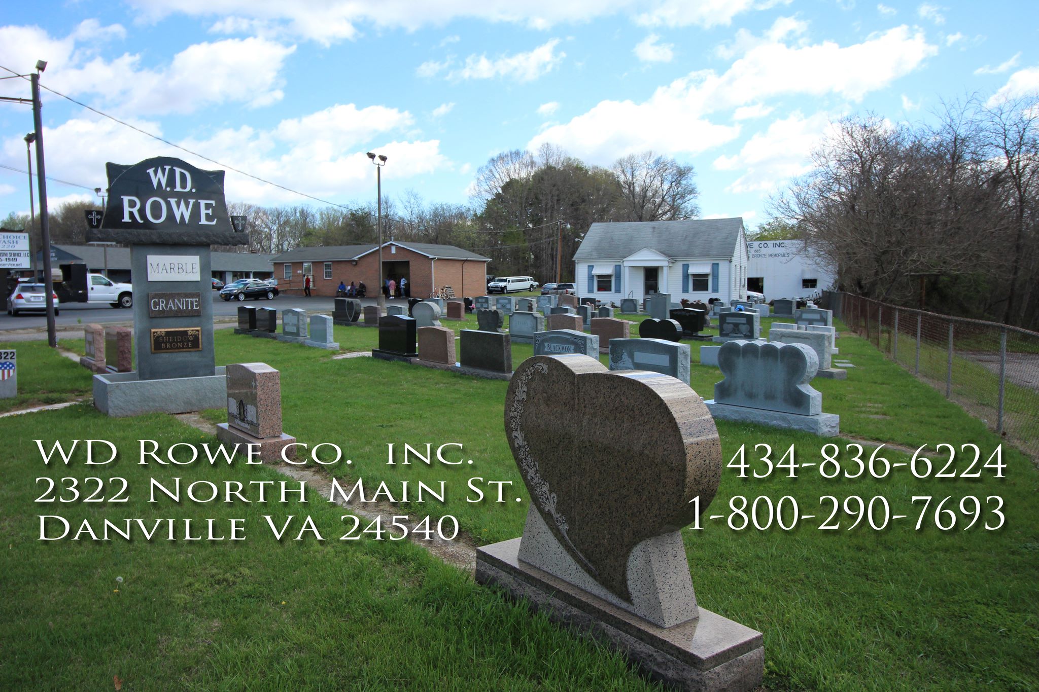 W D Rowe Monument Co Inc 2322 N Main St, Danville, VA 24540