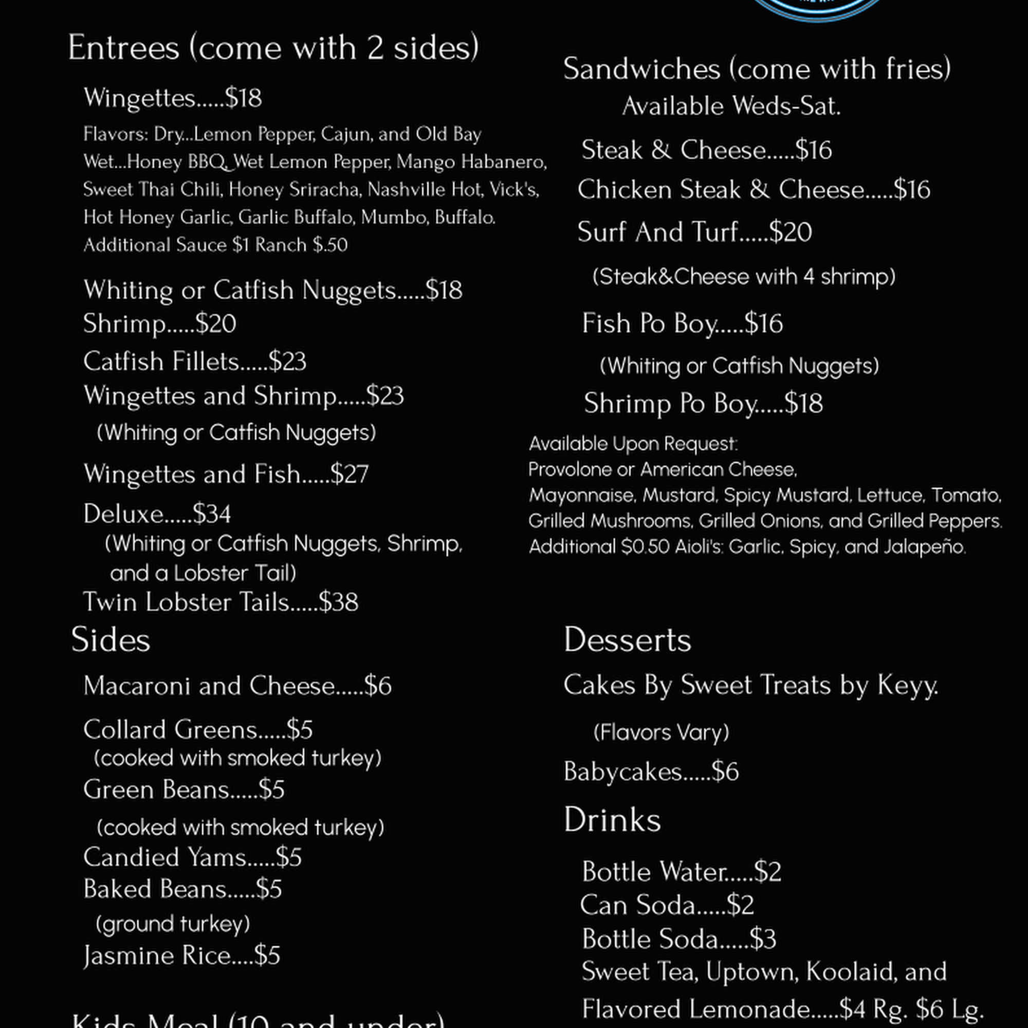 Where The Locals Go Menu