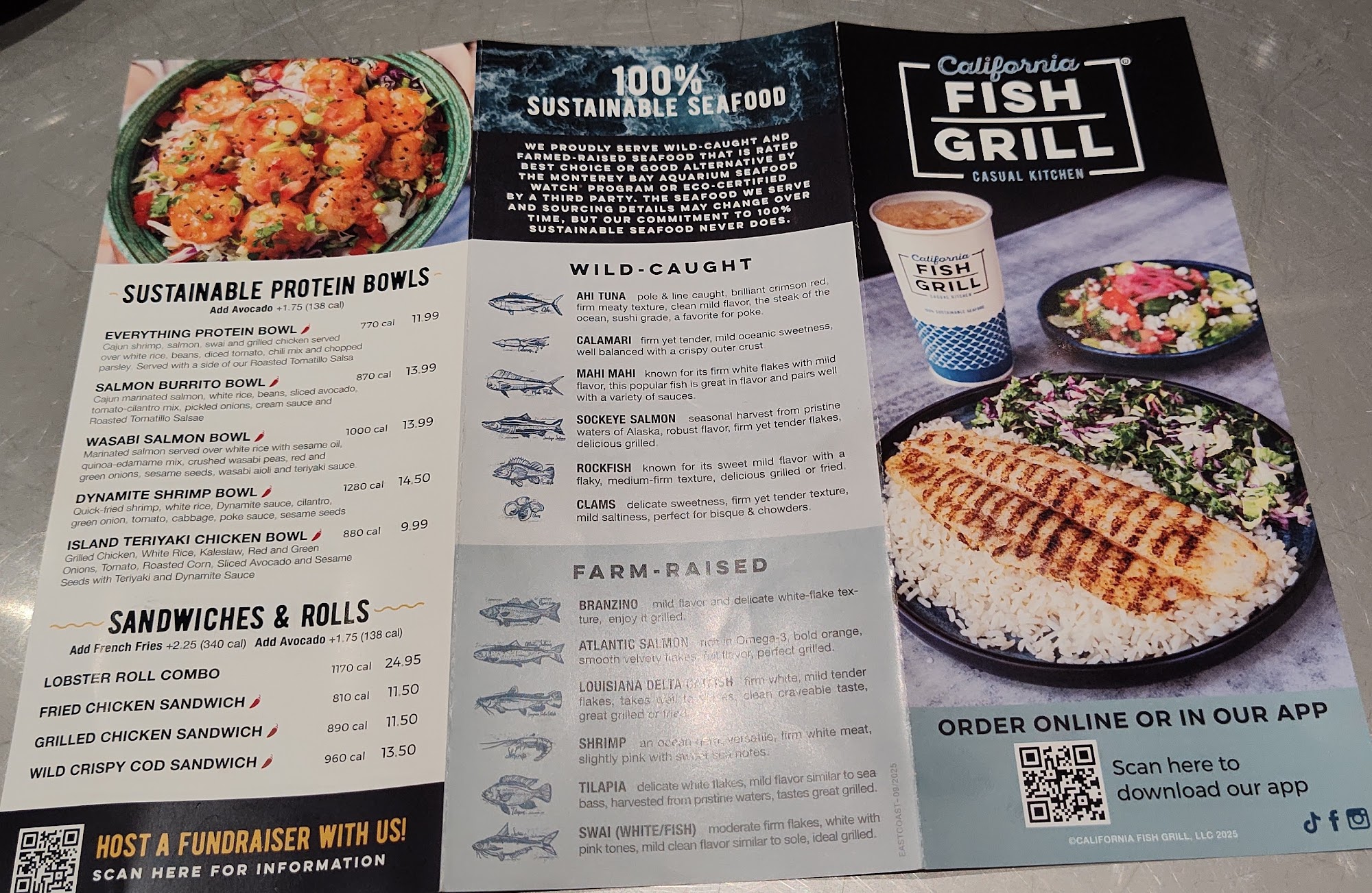 California Fish Grill Menu