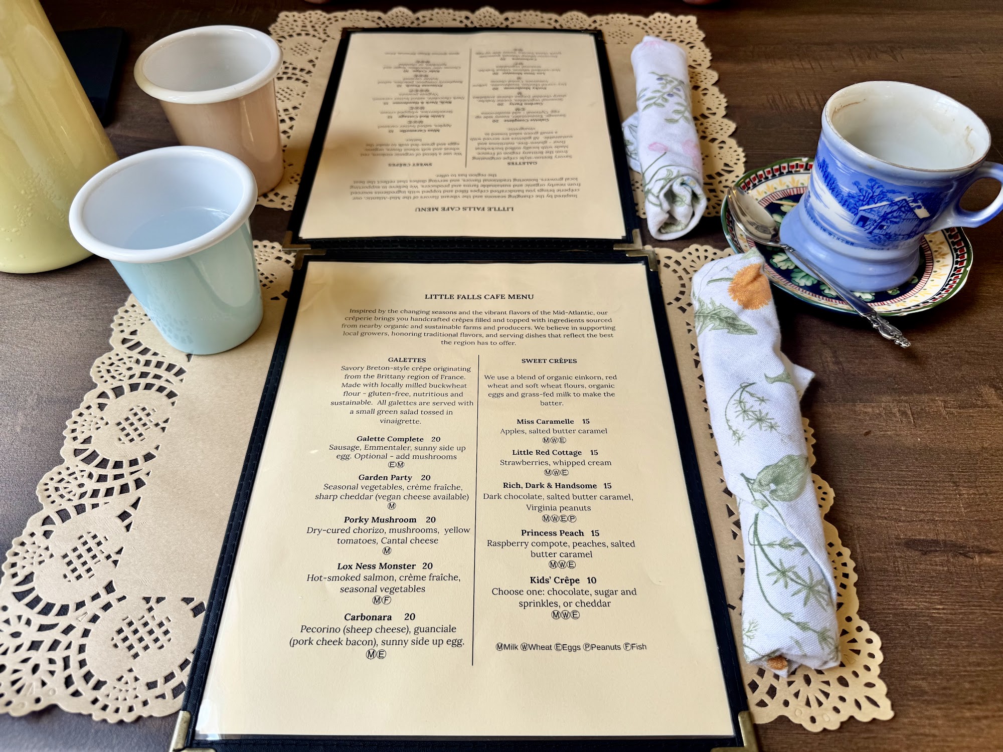 Little Falls Cafe Menu