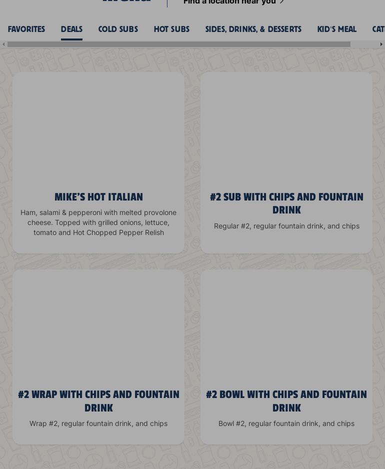 Jersey Mike's Subs Menu