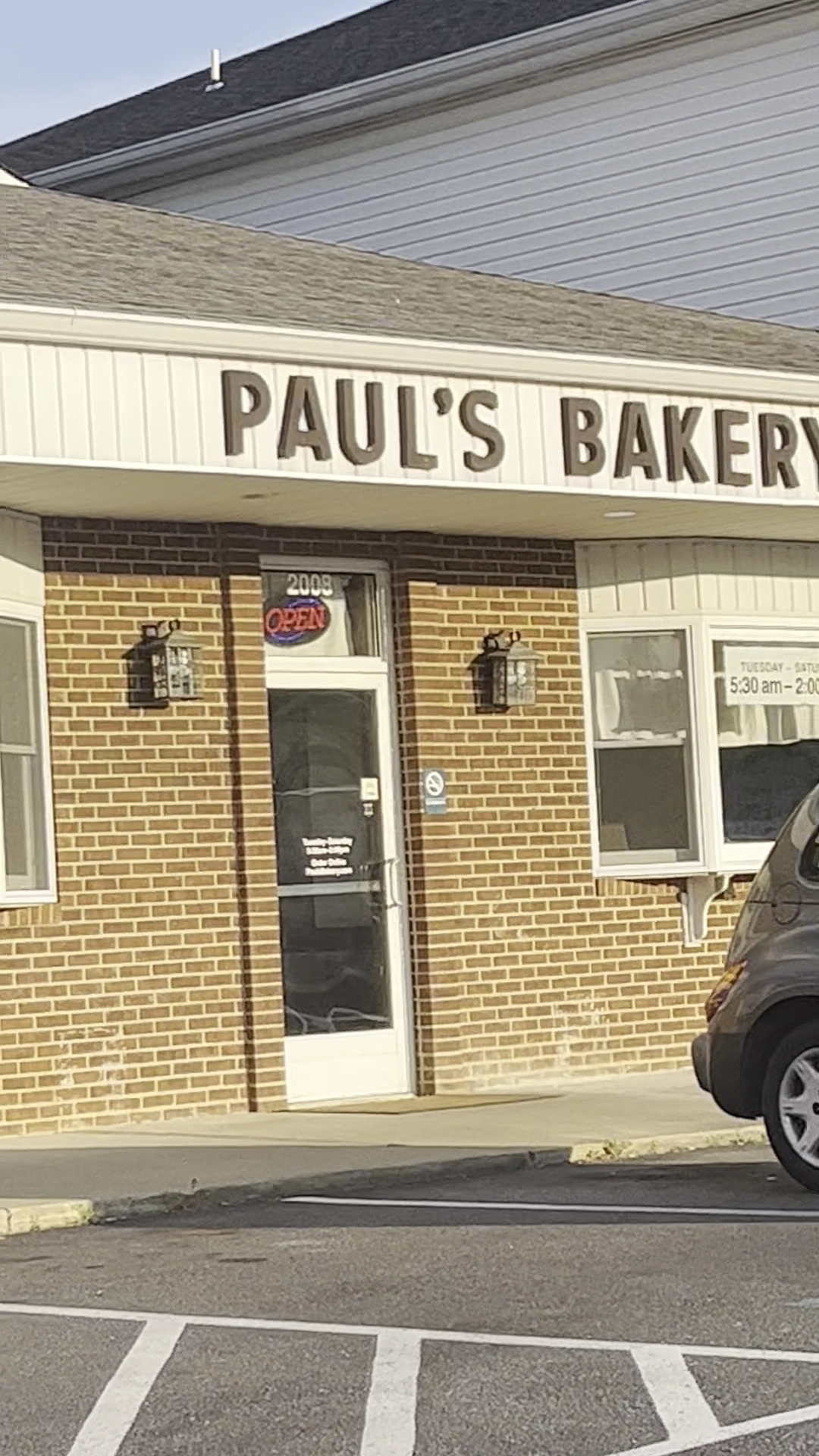 Paul's Bakery Menu