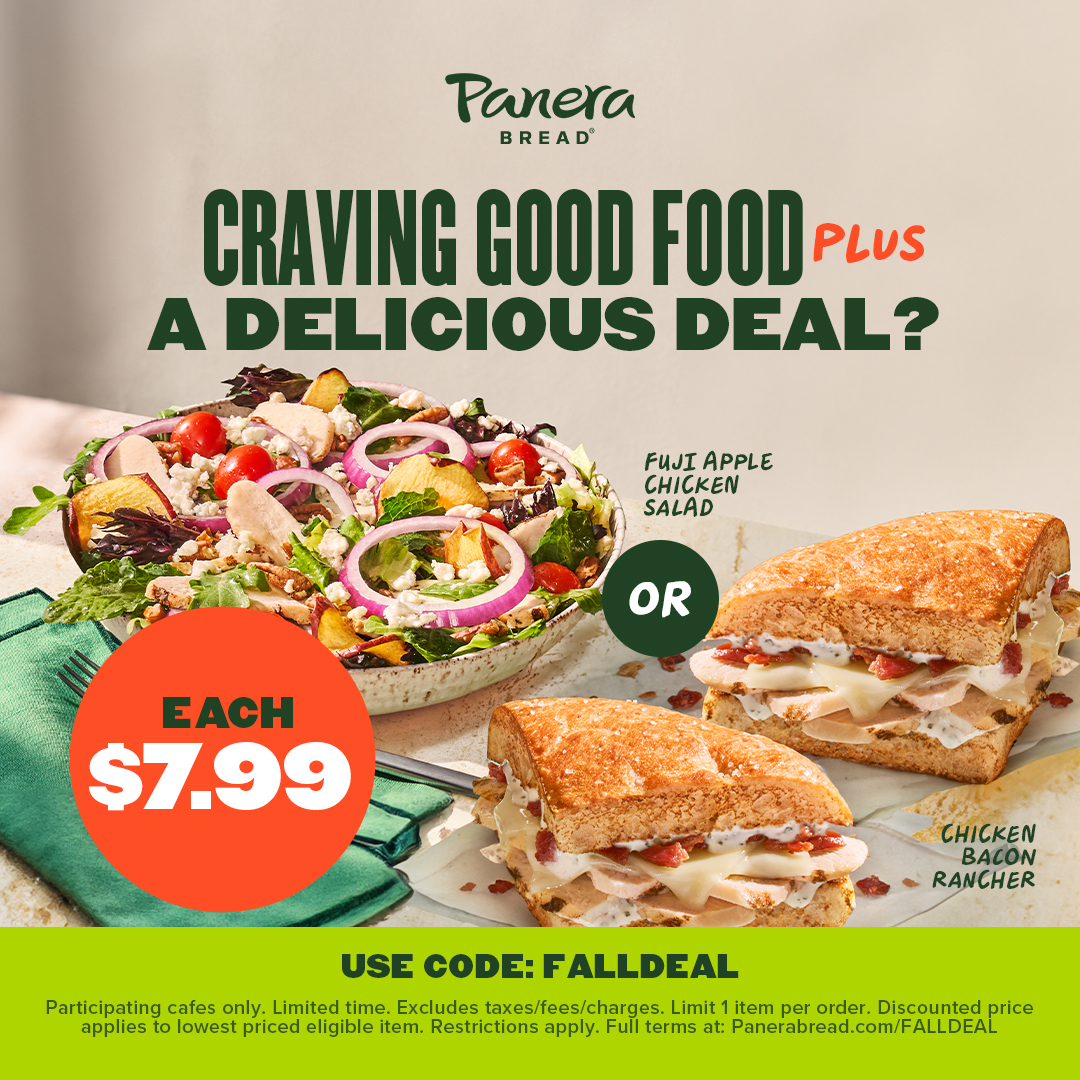 Panera Bread Menu