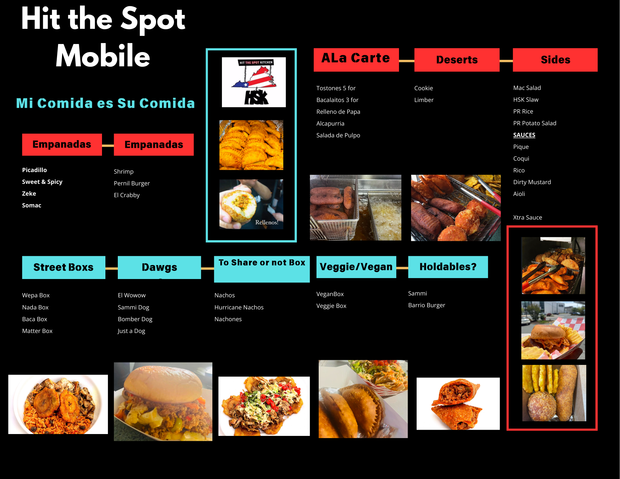 Hit the Spot Kitchen Menu