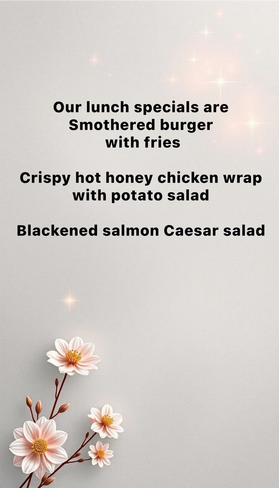 Proctor Biggs Feed Mill Menu