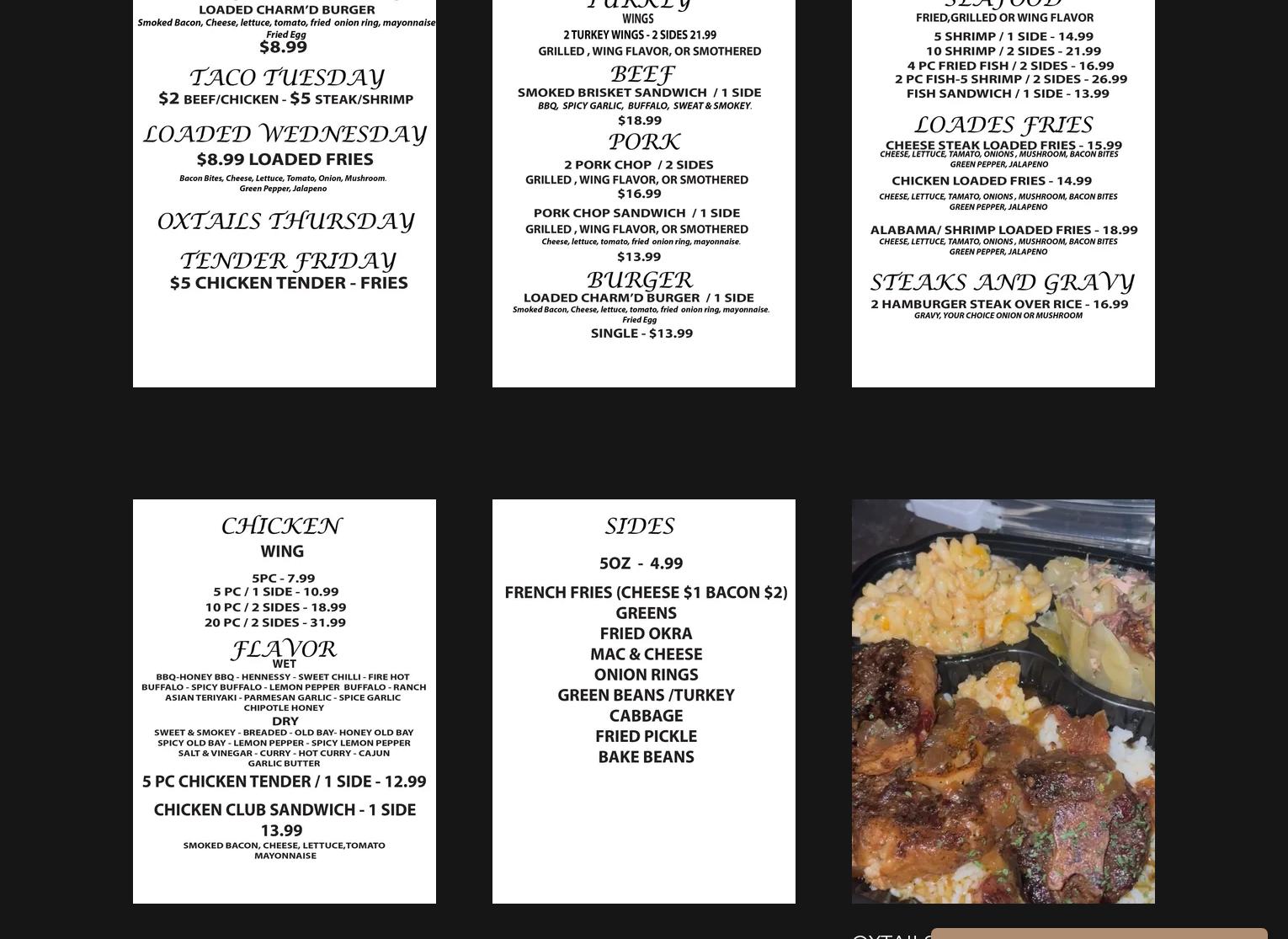 Charm'd Lounge Menu