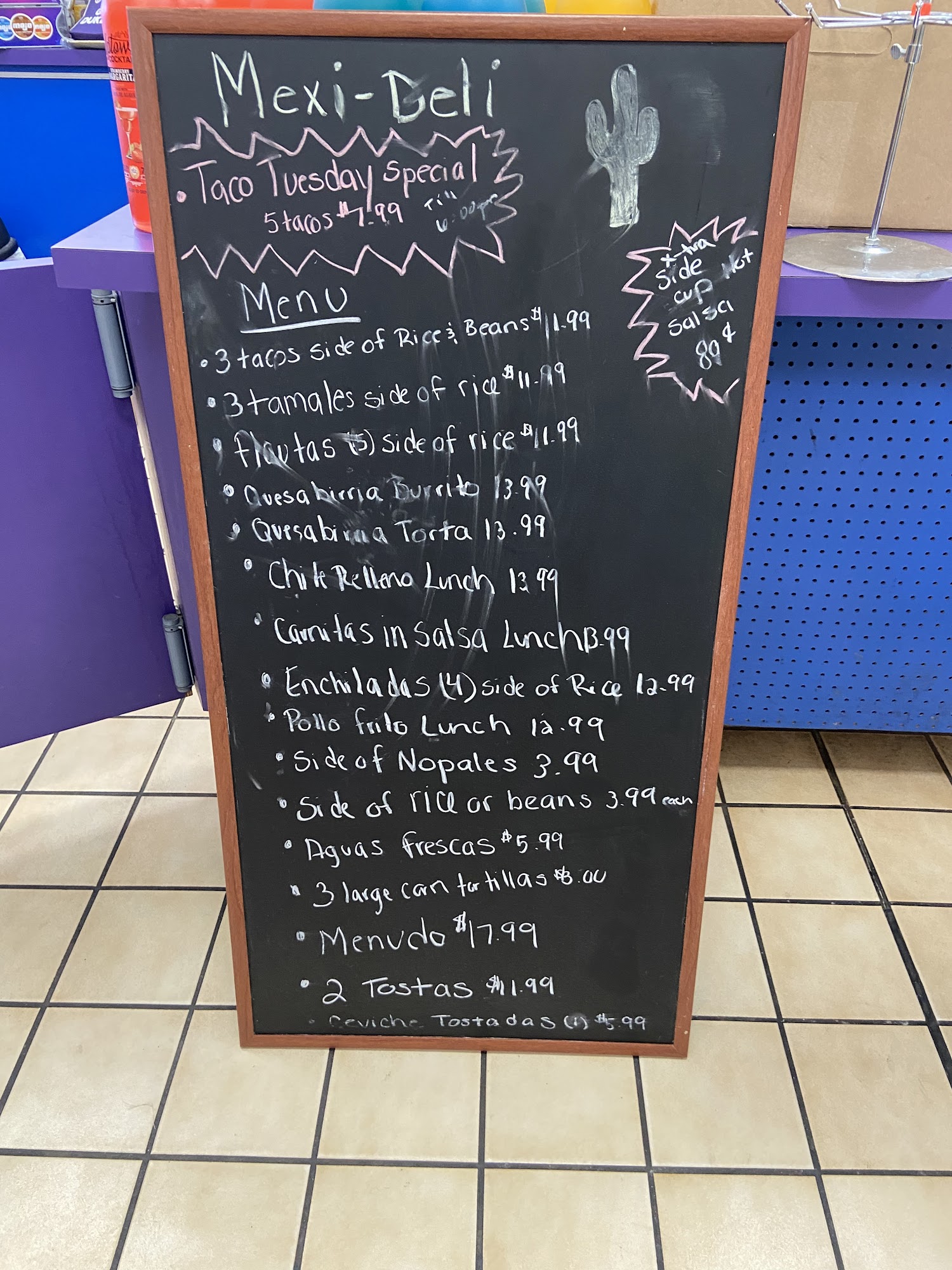Mexi- Deli, University Exxon Menu