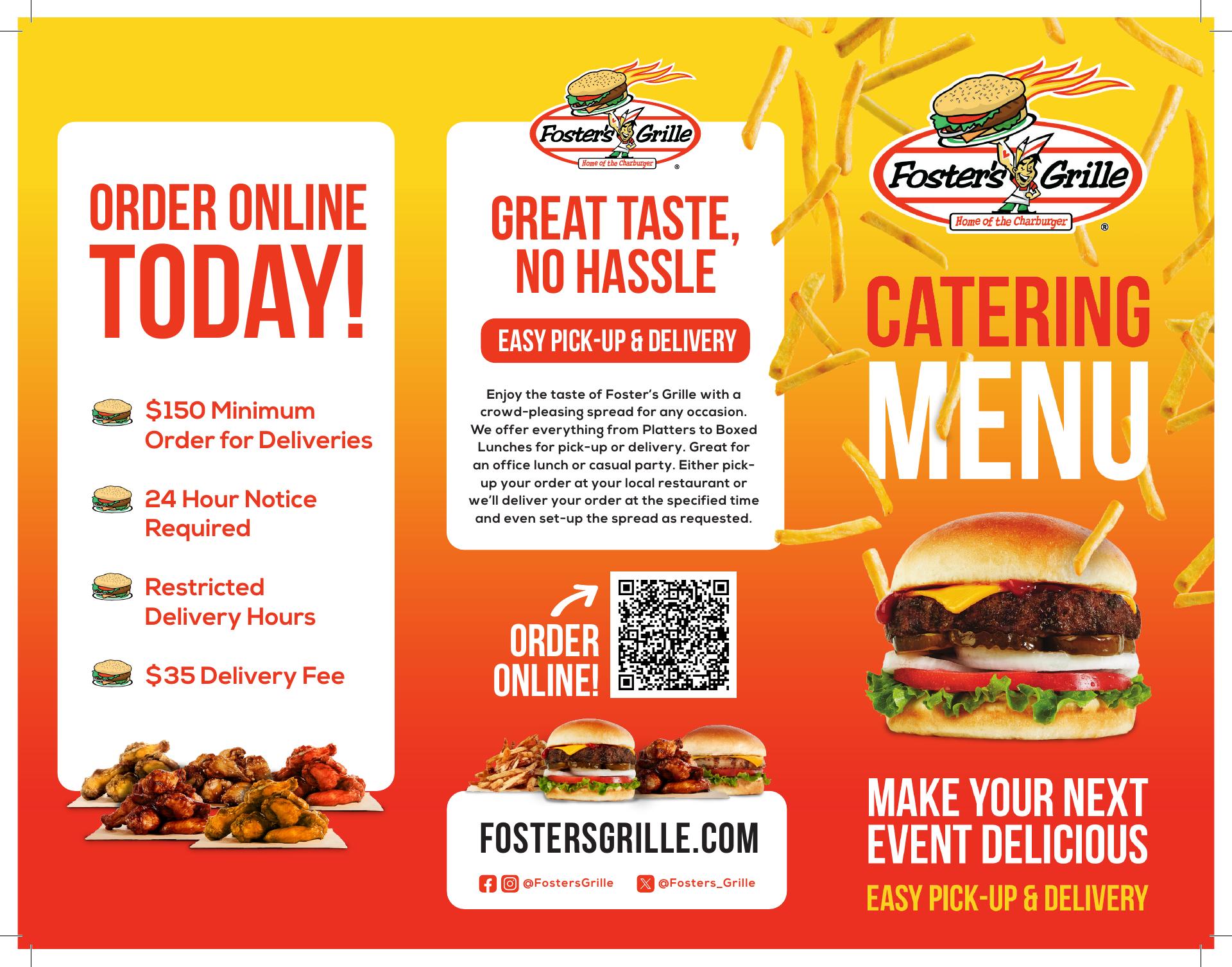 Fosters Franchise Concepts Menu