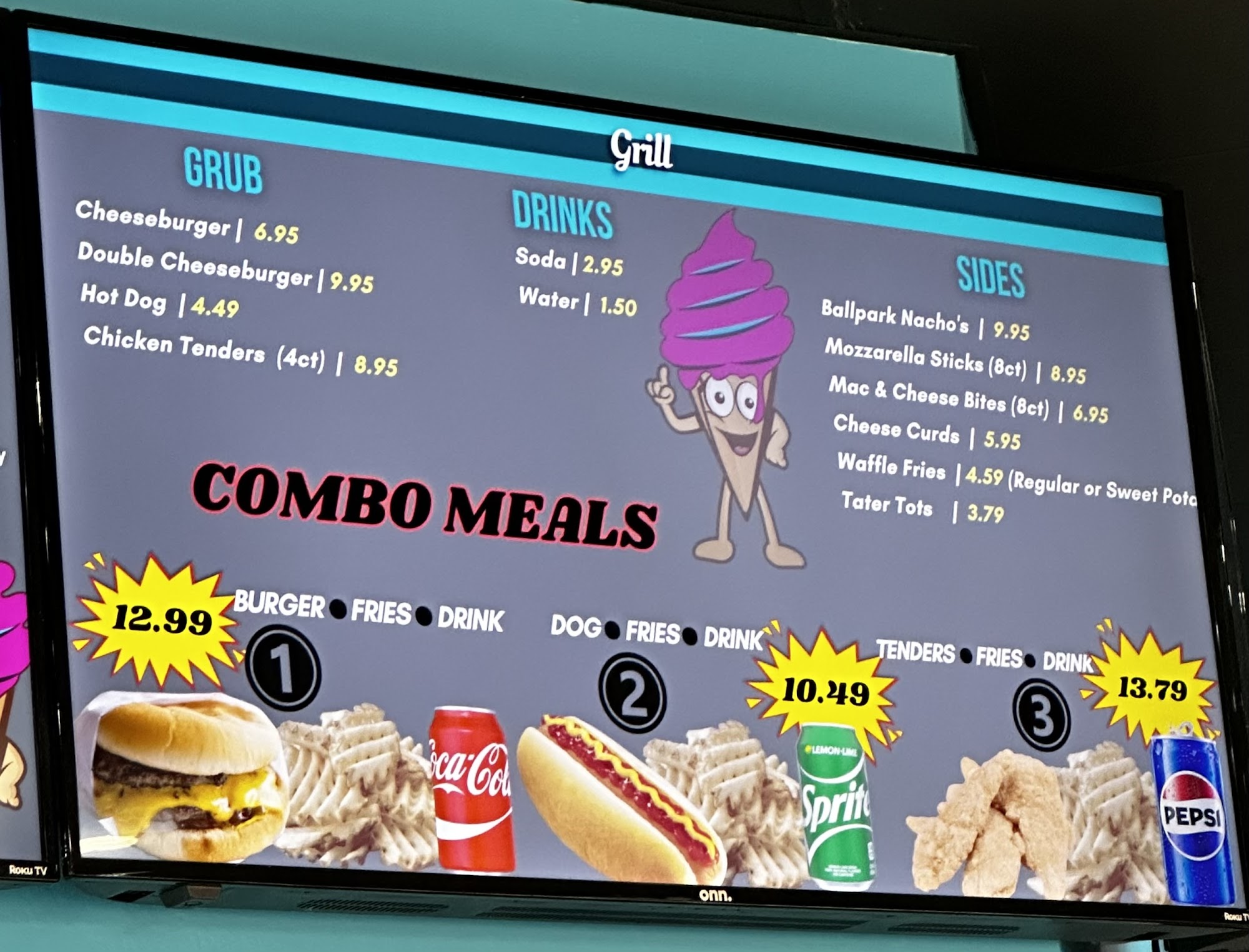 The Big Scoop Menu