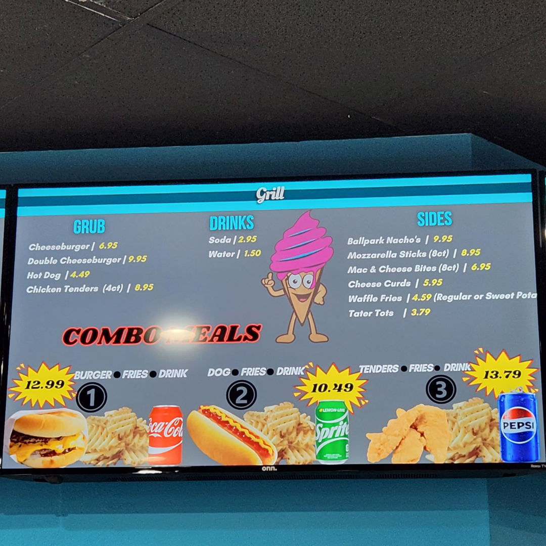 The Big Scoop Menu