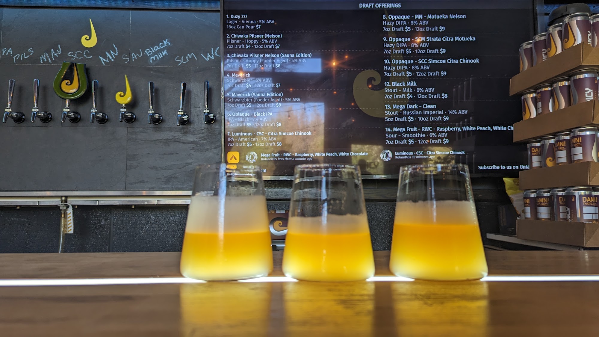 Juicy Brewing Co Menu