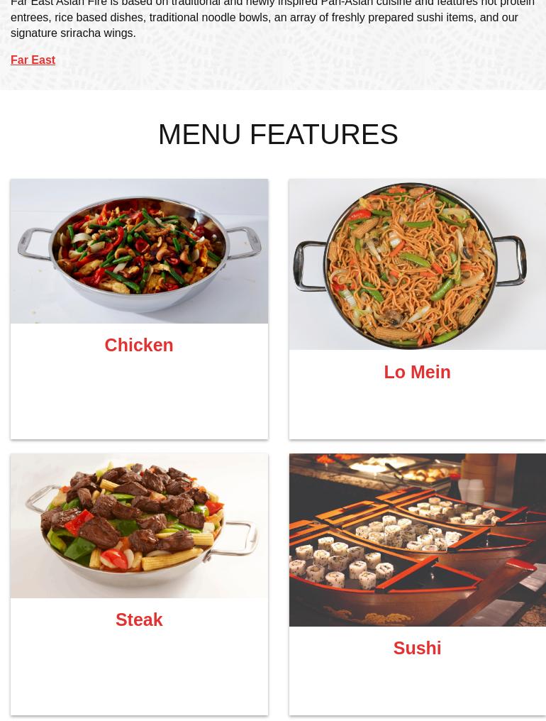 Far East Menu