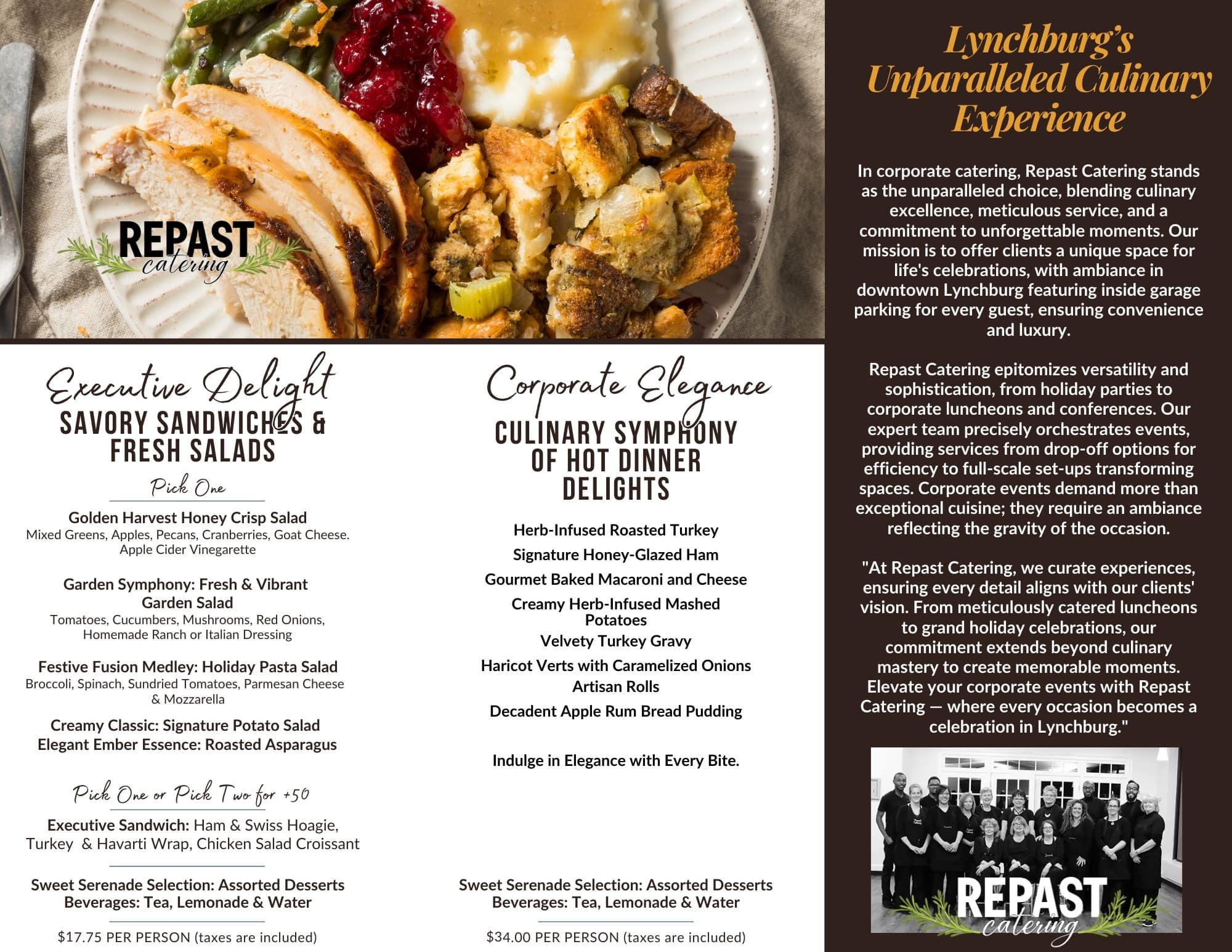 Repast Catering Menu