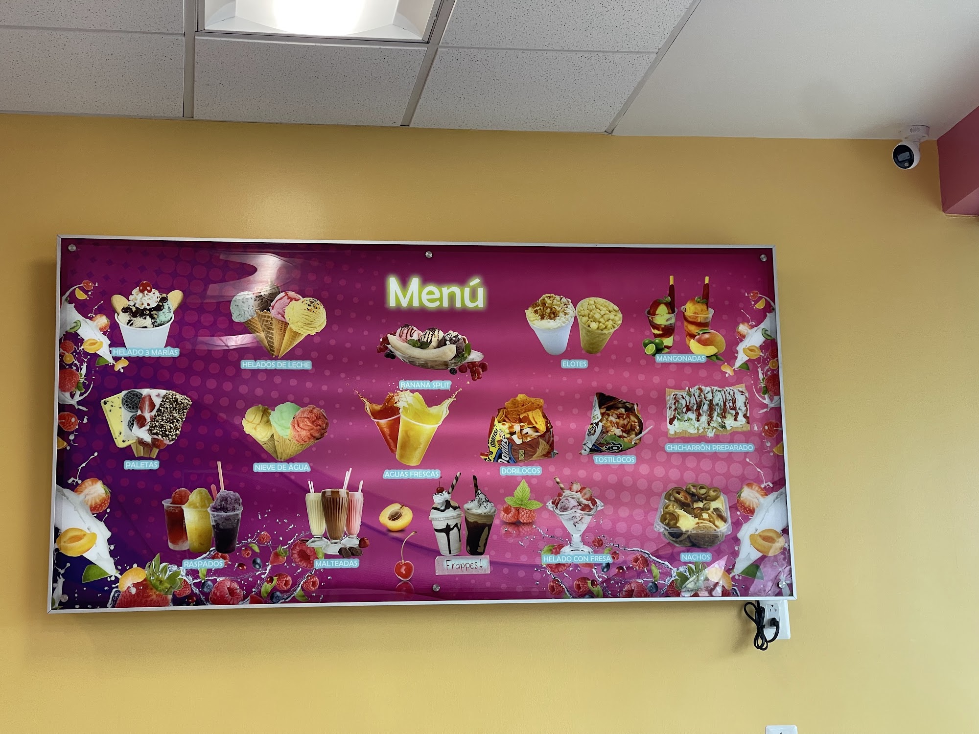 Paletería y Nevería 3 Marías Menu