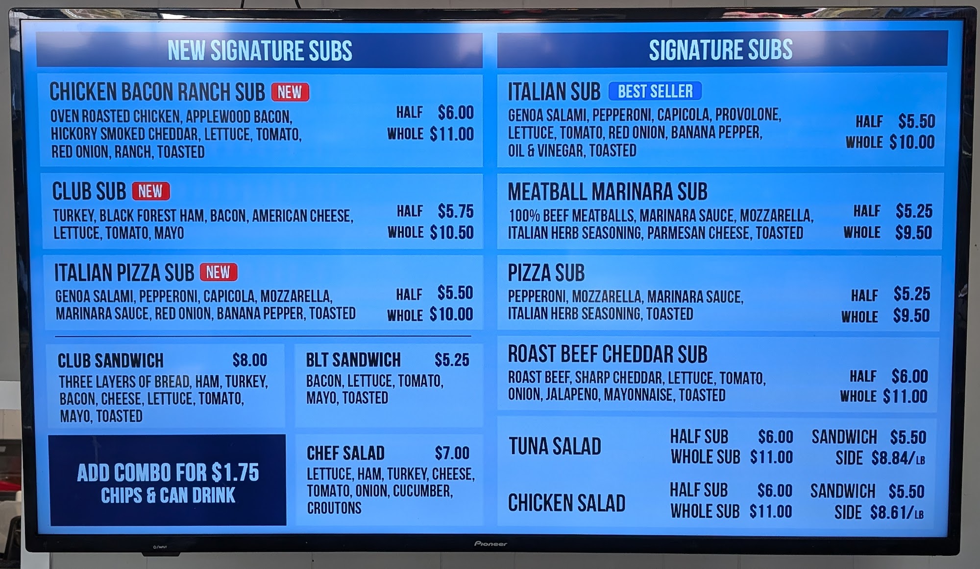 Blue Ridge Deli Menu