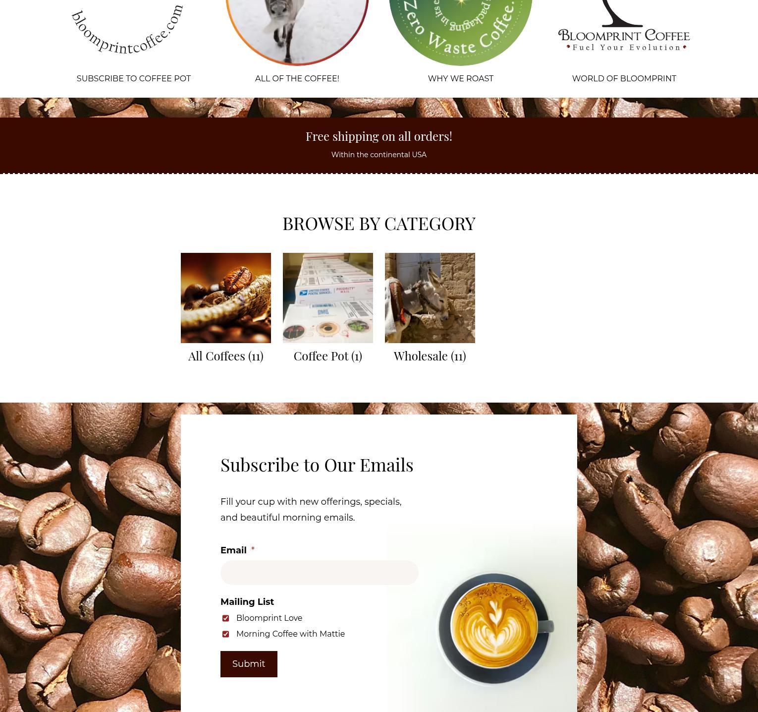 Mattie's Roastery Menu