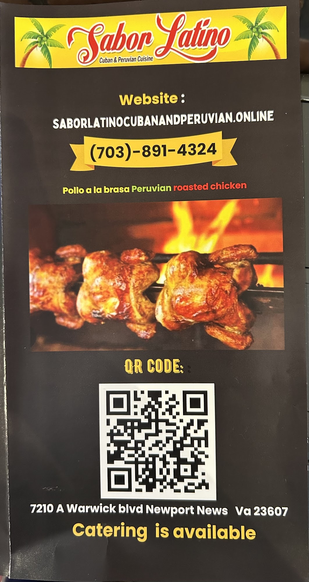 Sabor Latino Cuban & Peruvian Cuisine Menu