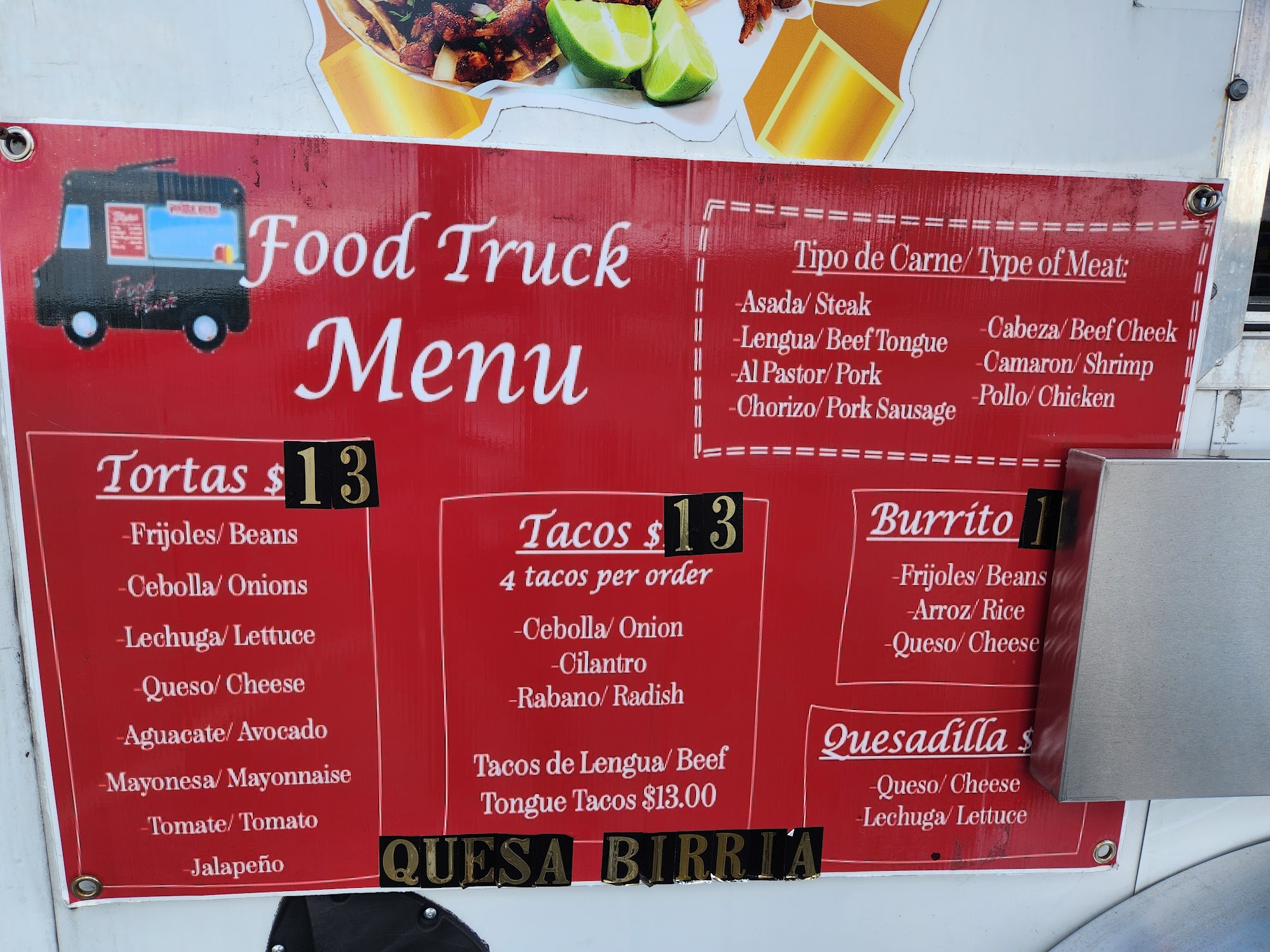 Taqueria Herrera Menu