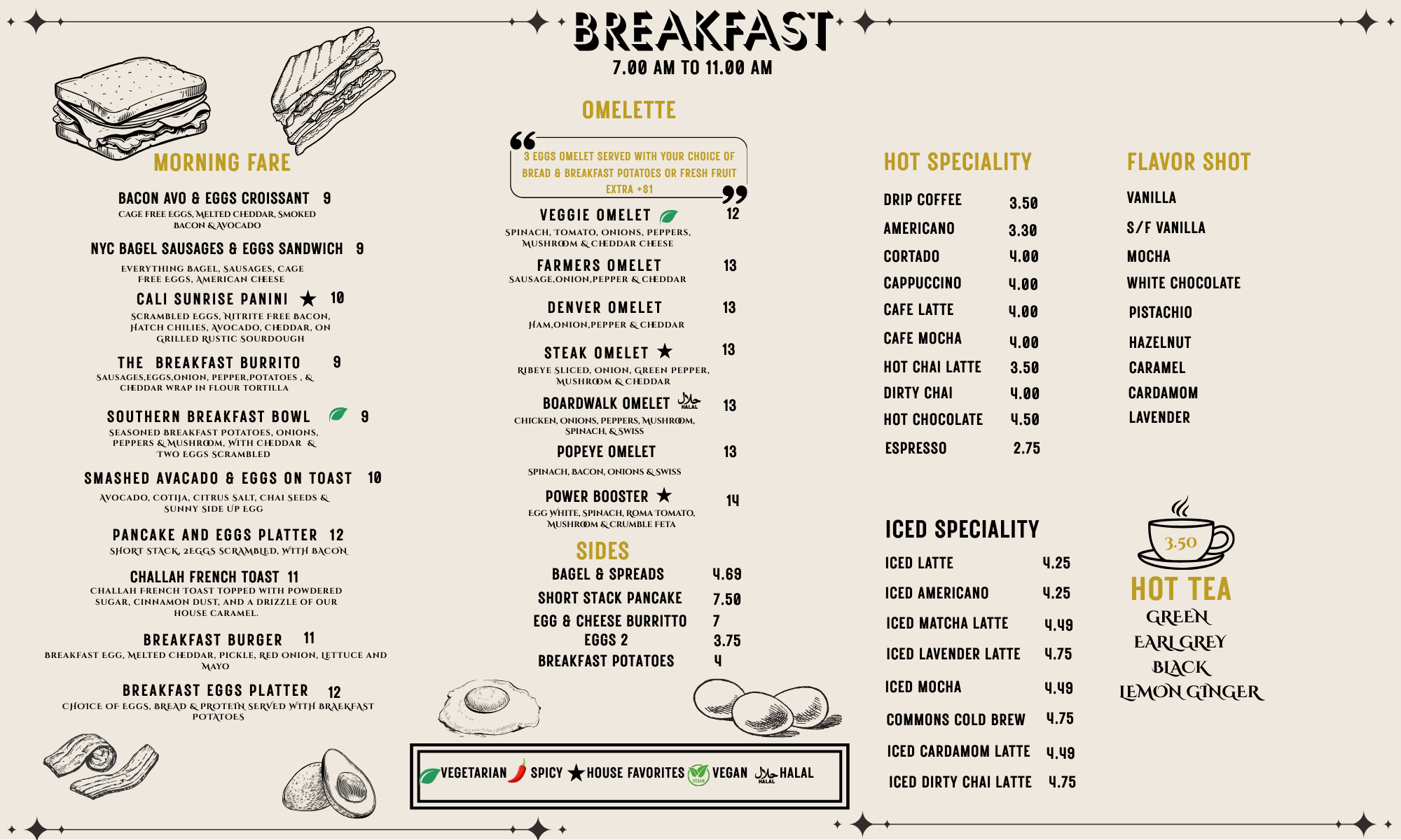The Commons Fooderie Menu