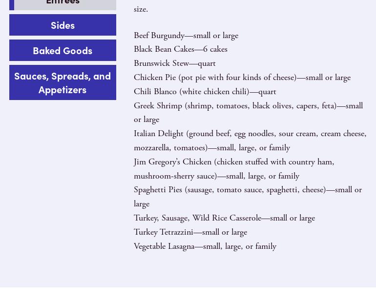 The Cafe @ St. Stephen's Menu