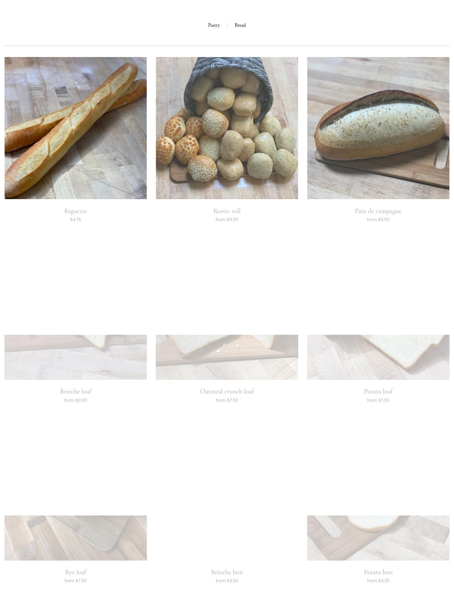 Flour Garden Bakery Menu