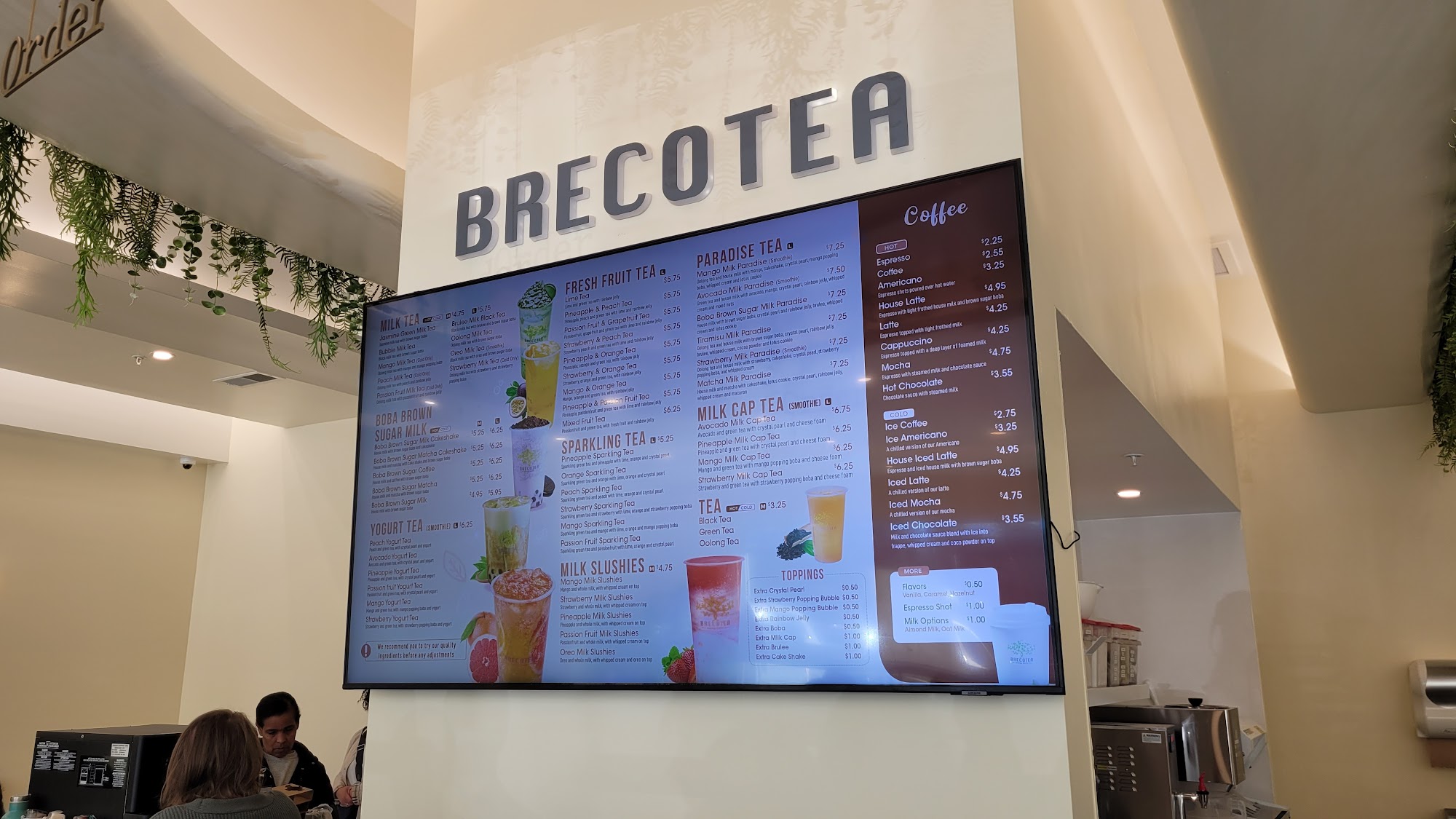Brecotea Menu