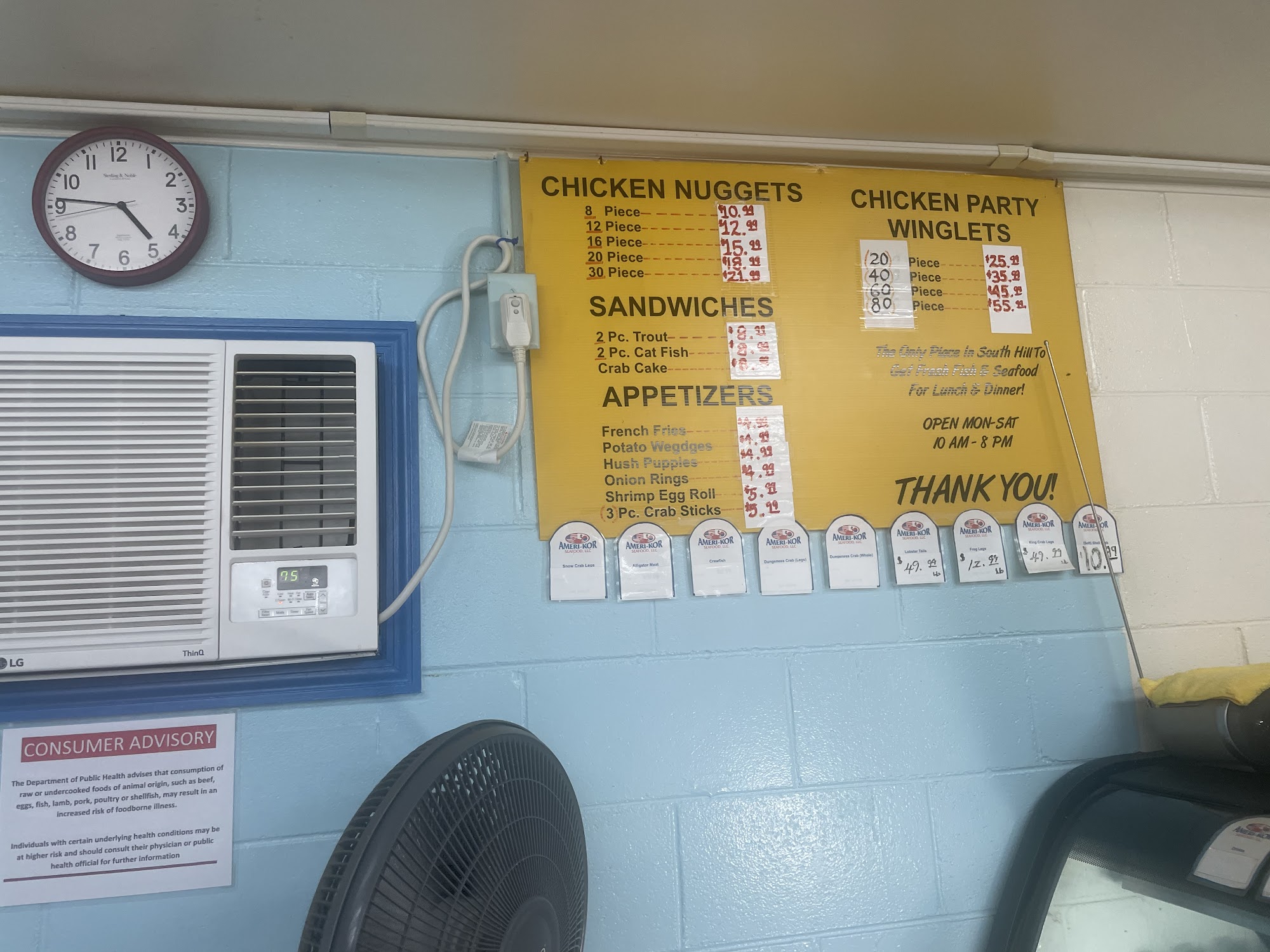 Ameri-Kor Seafood LLC Menu