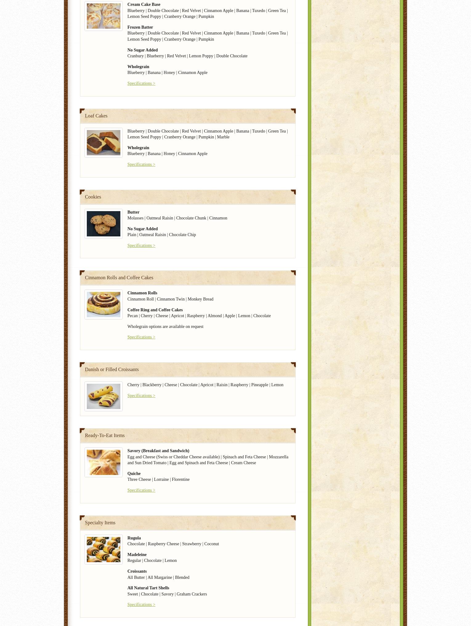 BakeCo Menu