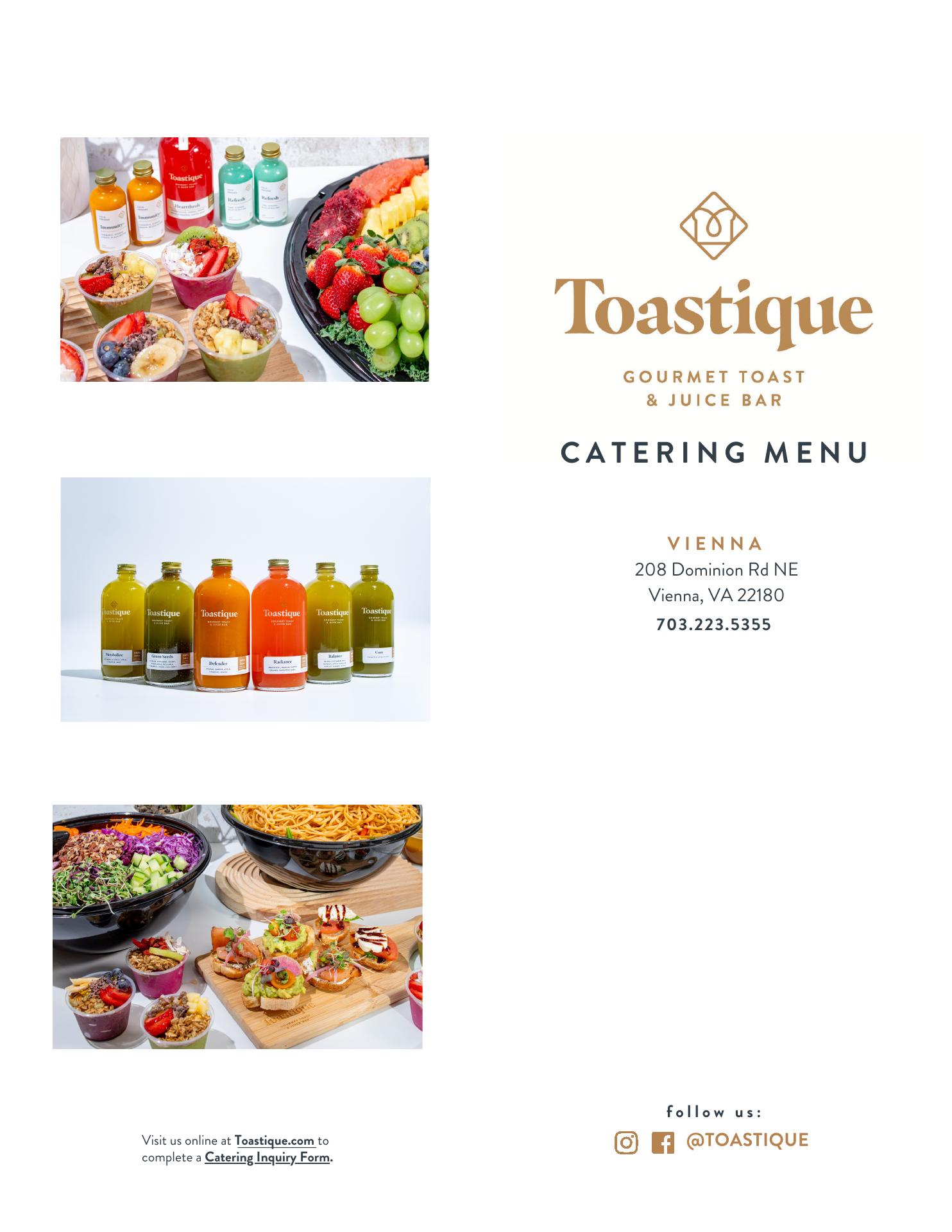 Toastique Menu